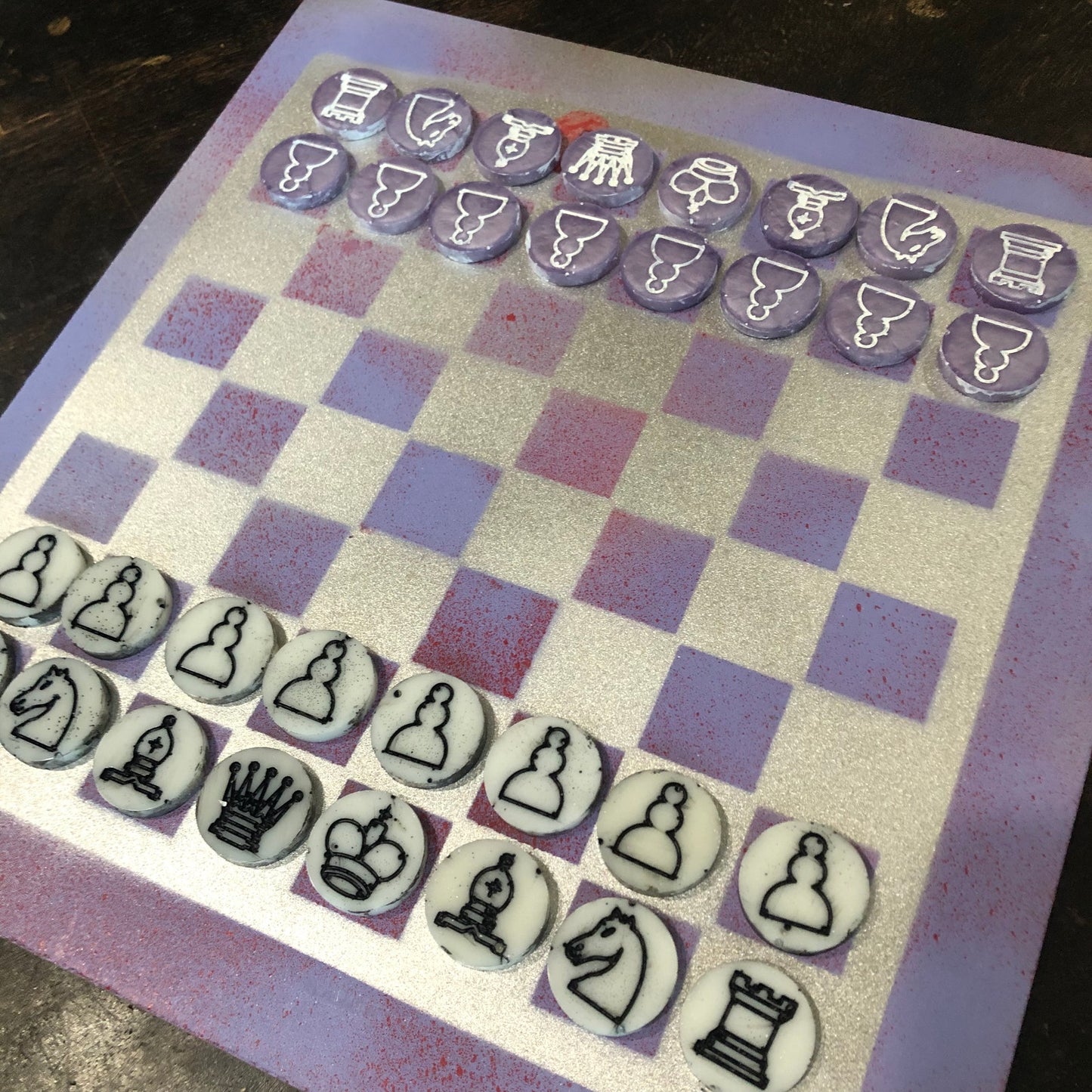 Slush Purple - Painted Chess Set