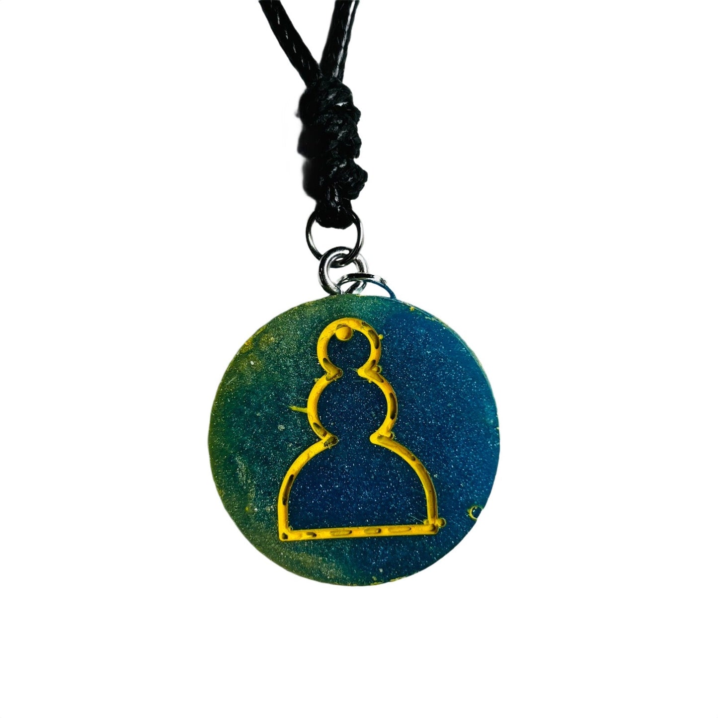 🎁 Blue Pawn - Handmade Resin Chess Necklace (100% off)