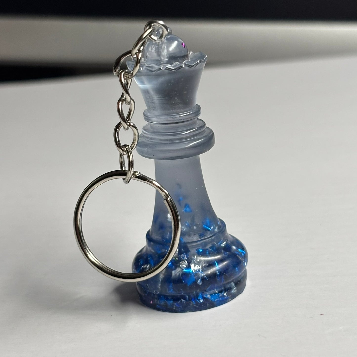 Light Blue Queen - Handmade Resin Keychain