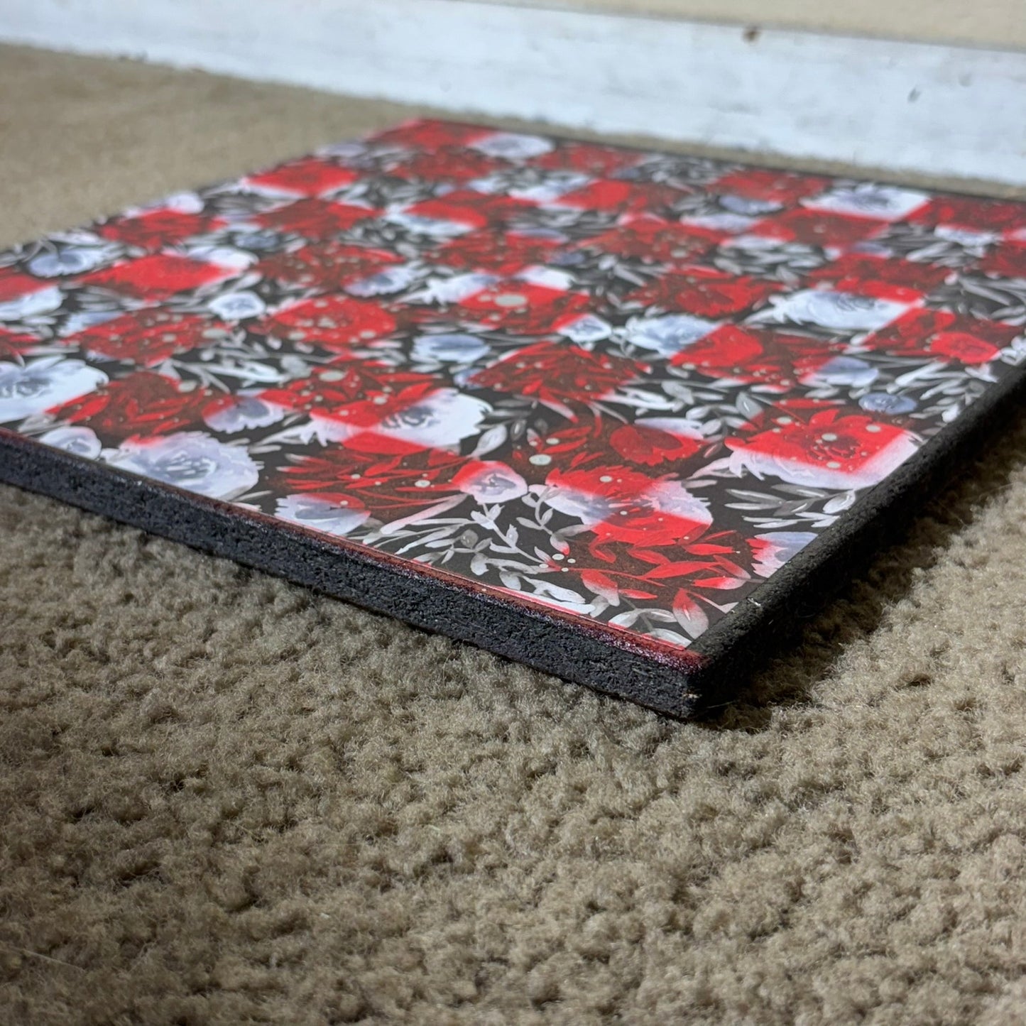Bloodstained Flowers Design - Scrapbook Chess Board