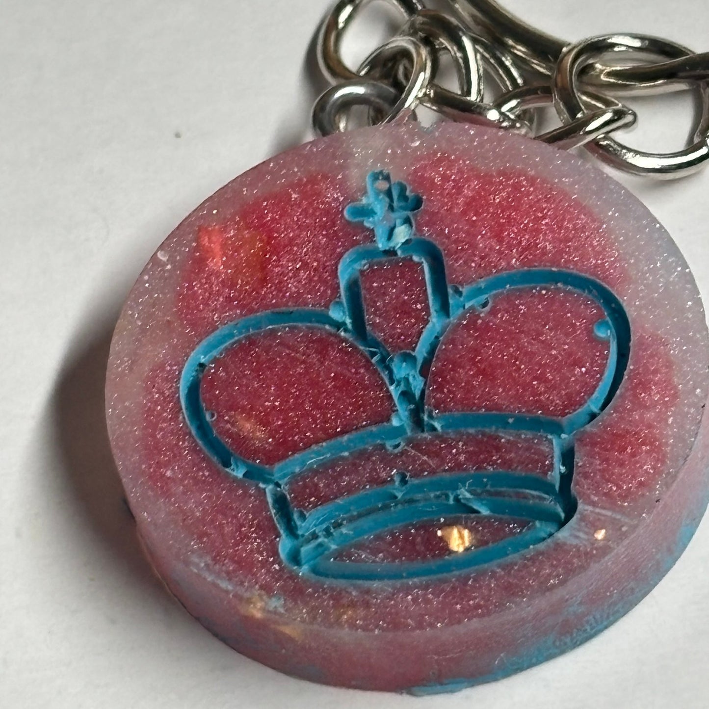 Red/Blue King - Handmade Resin Keychain