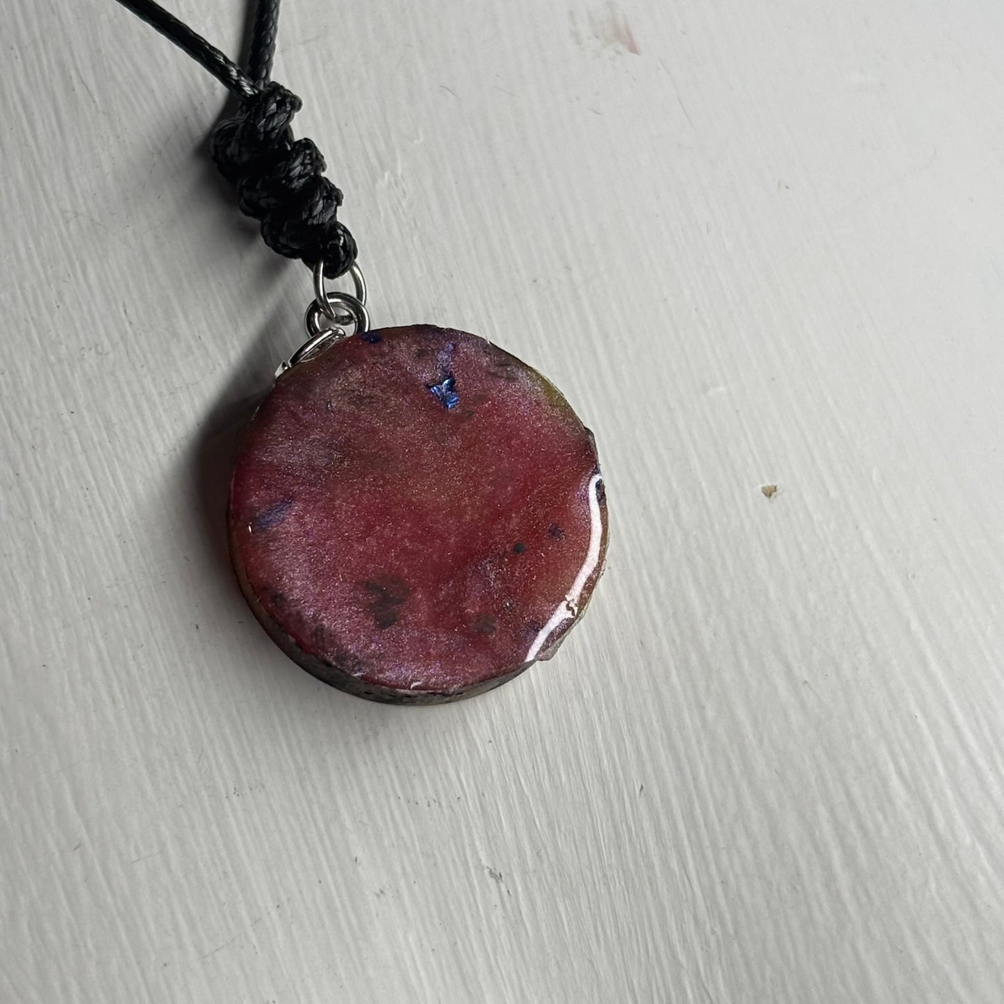 Pink/Yellow King - Handmade Resin Chess Necklace