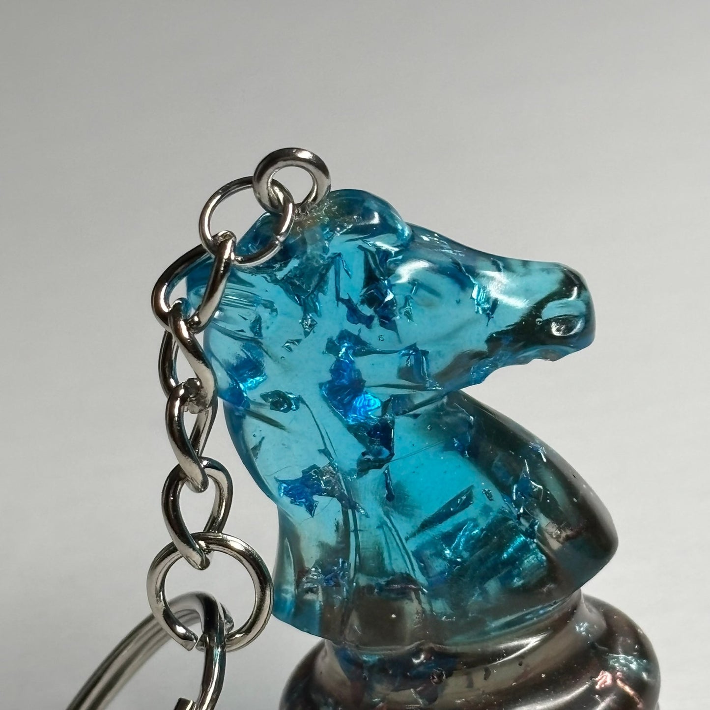 Blue Knight - Handmade Resin Keychain
