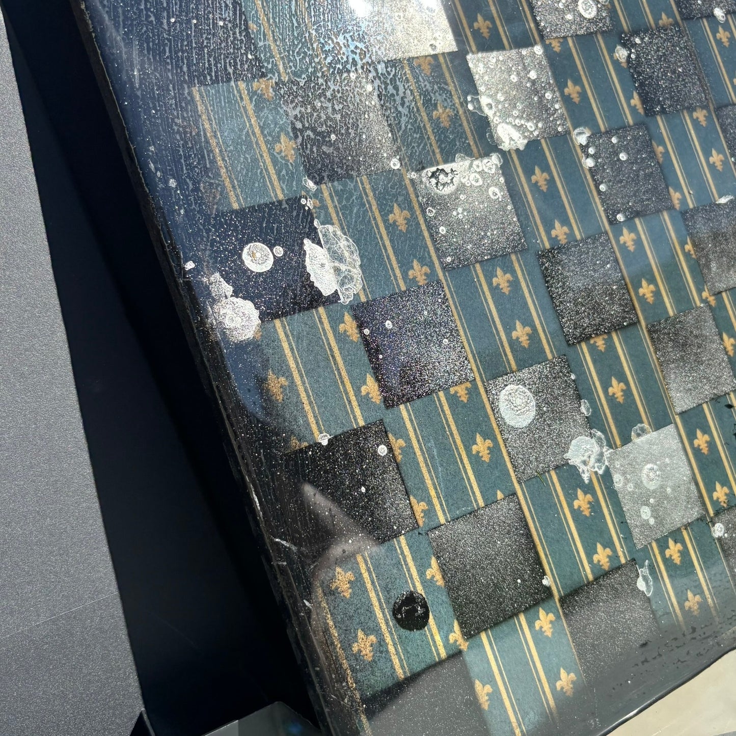 Vintage Green - Resin Coated Chess Board