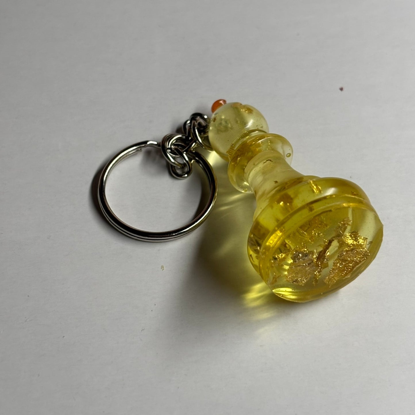 Fire Yellow Bishop - Handmade Resin Keychain