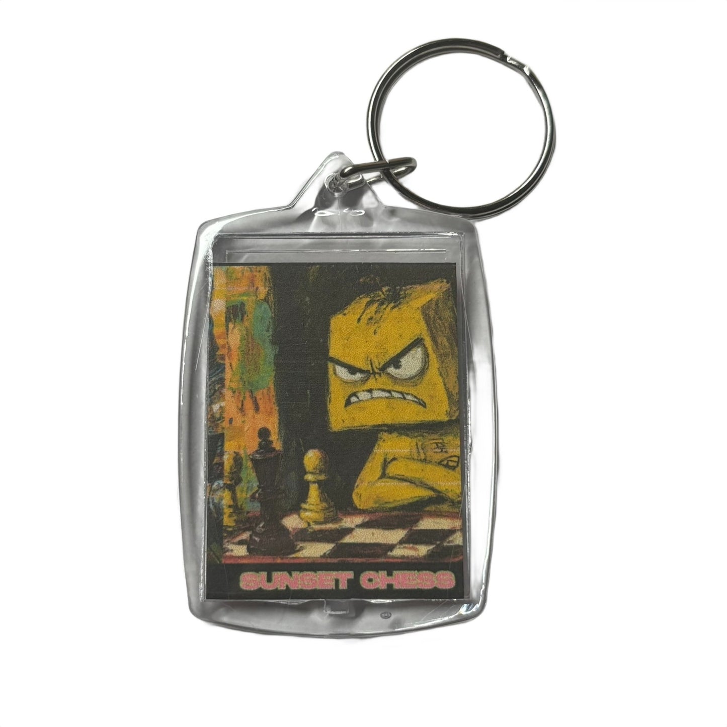 Angry Bob - Chess  Photo Keychain