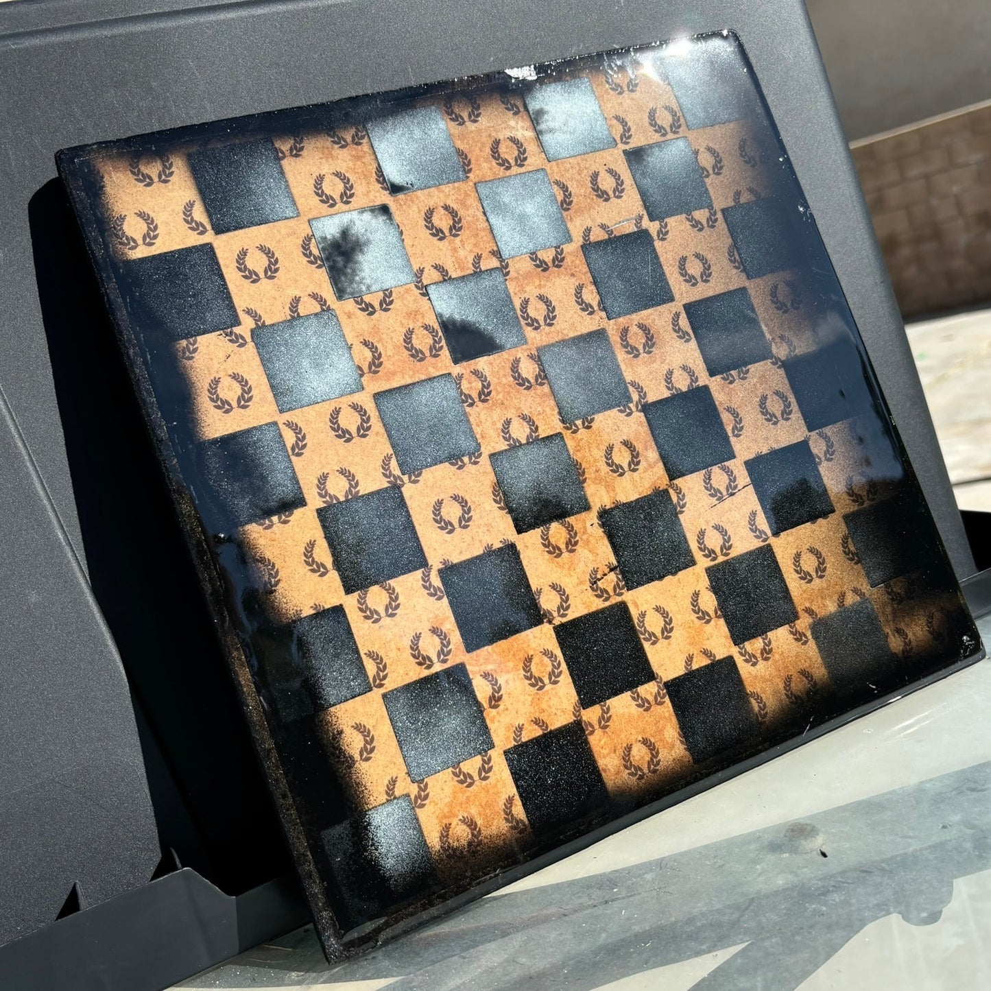 Orange Republic - Resin Coated Chess Board