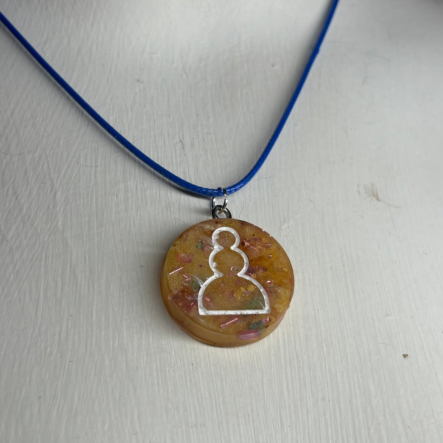 Banana Yellow Pawn - Handmade Resin Chess Necklace