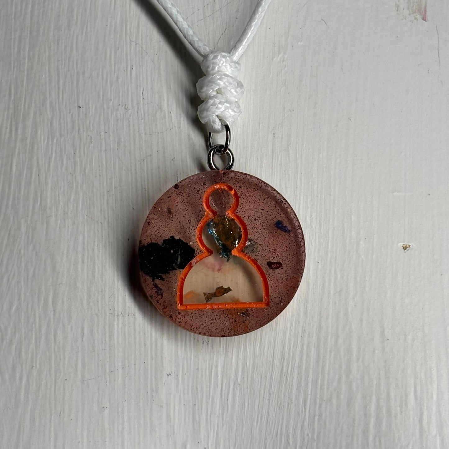 Royal Pattern Pawn - Handmade Resin Chess Necklace