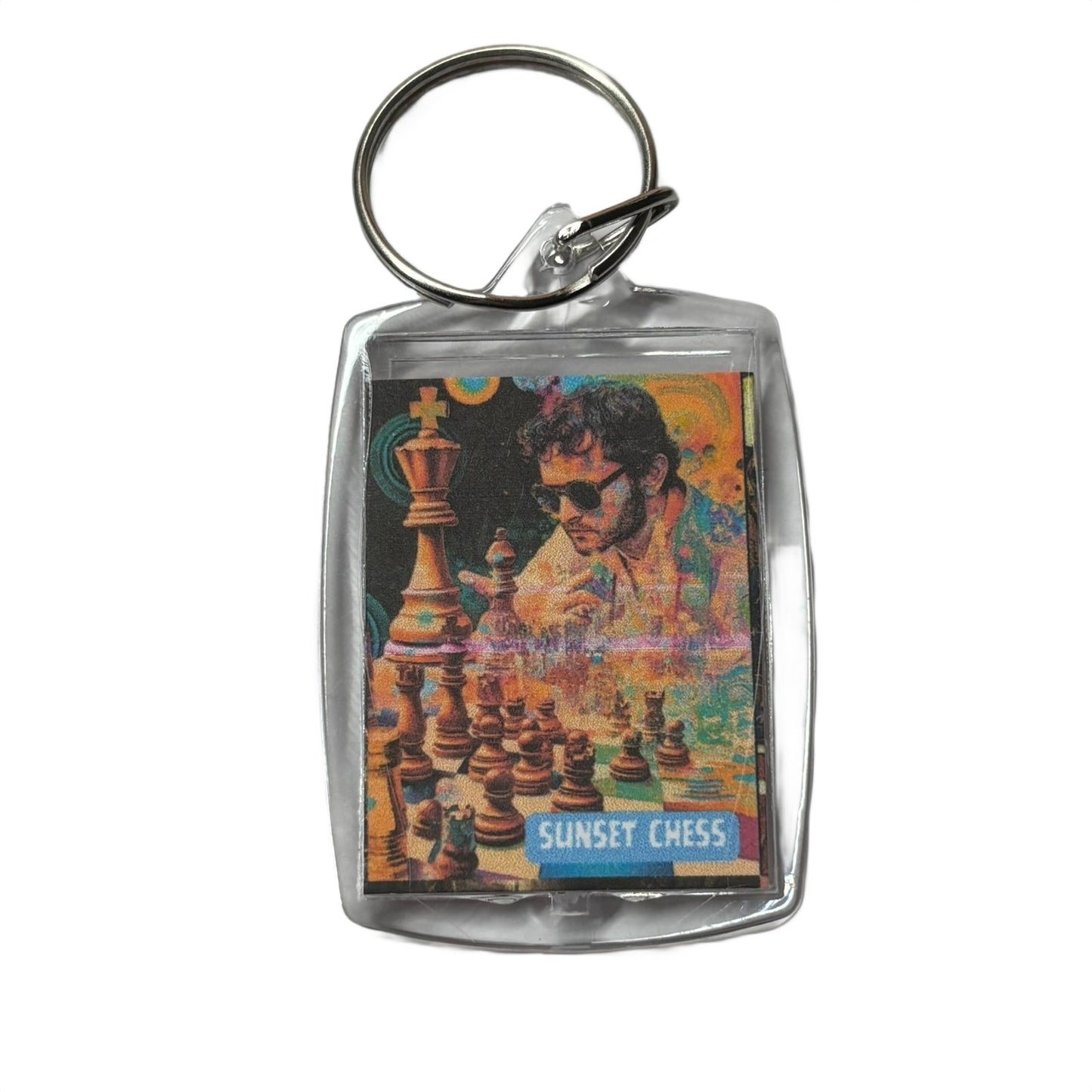 Cool Man - Chess  Photo Keychain