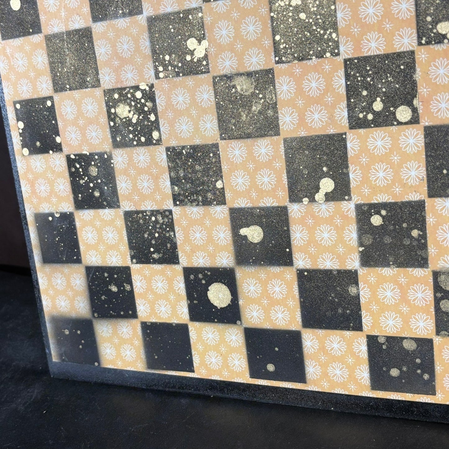 Speckled Yellow - Scrapbook Chess Board