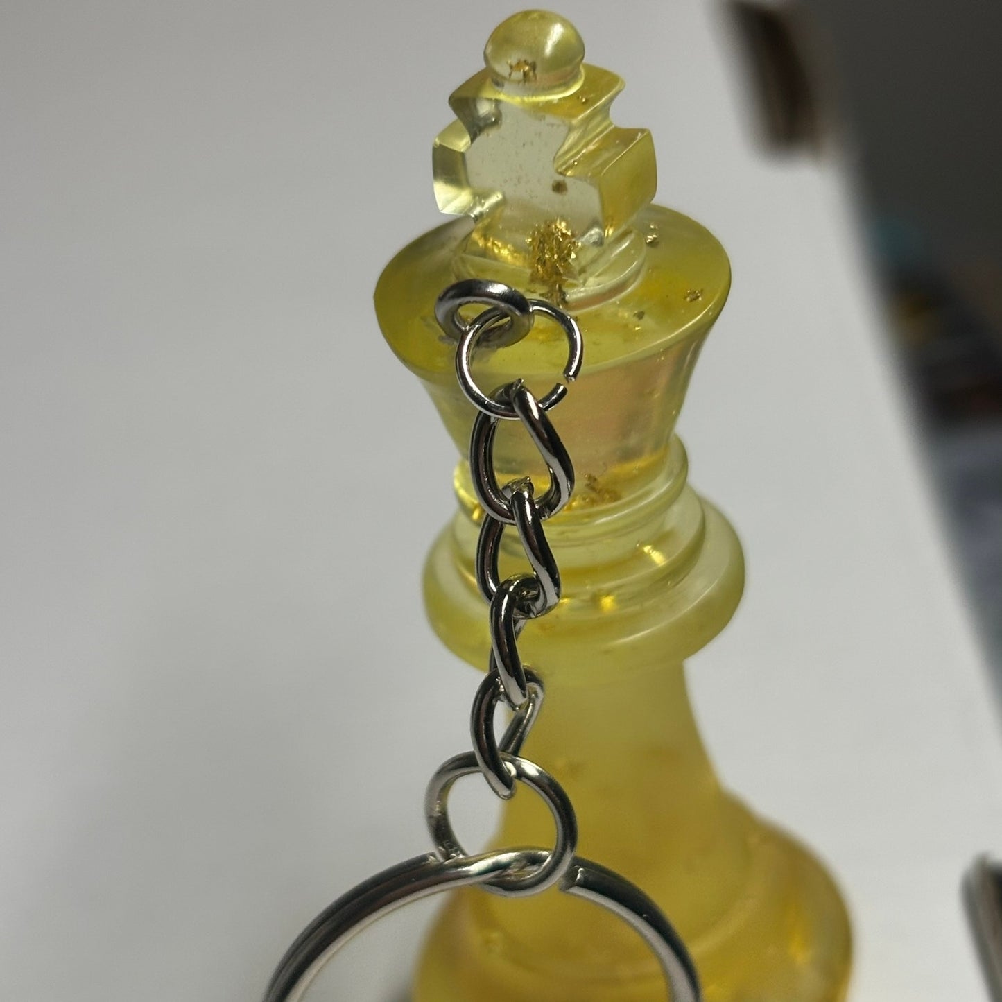 Yellow Crystal King - Handmade Resin Keychain