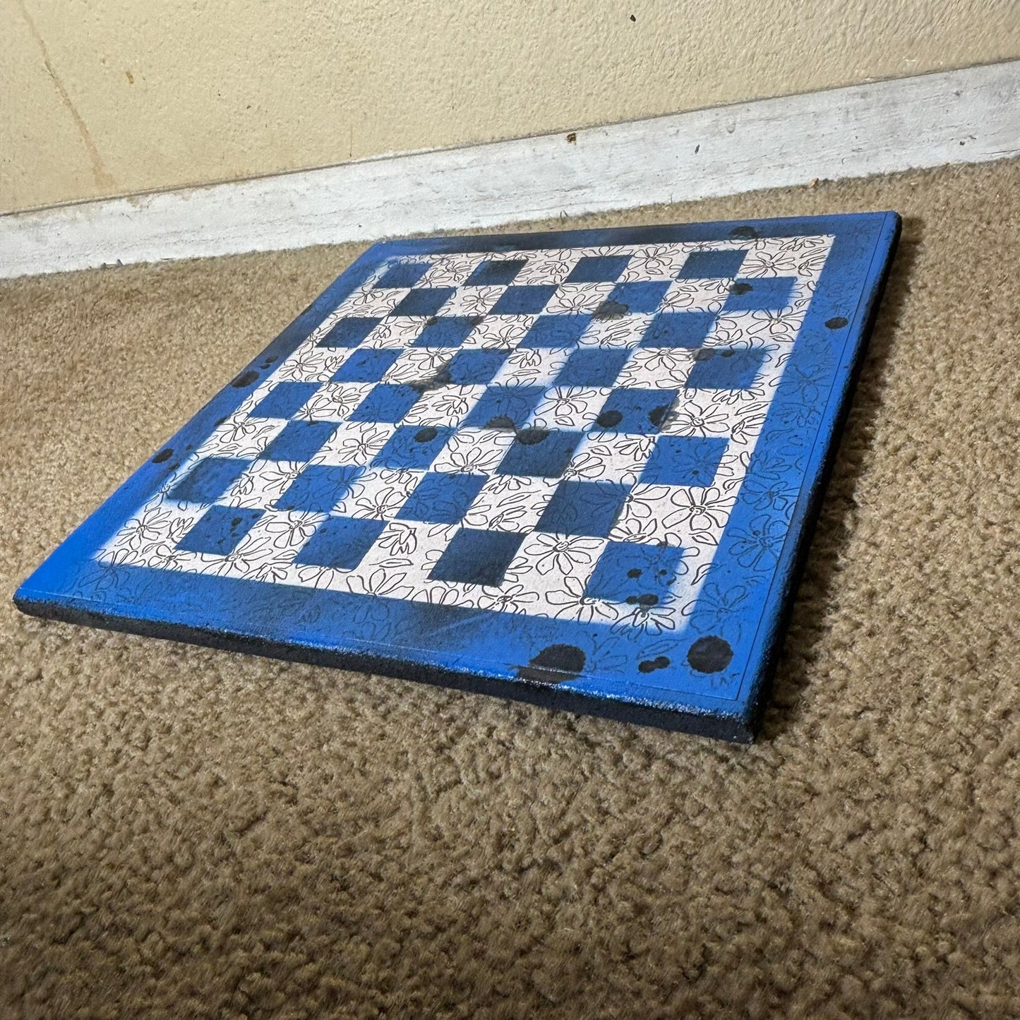 Blue & White - Scrapbook Chess Board
