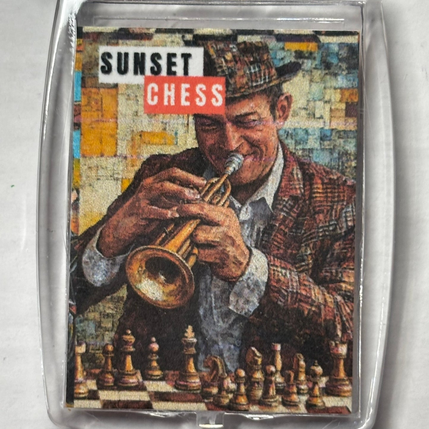 Trumpet Blower - Chess  Photo Keychain