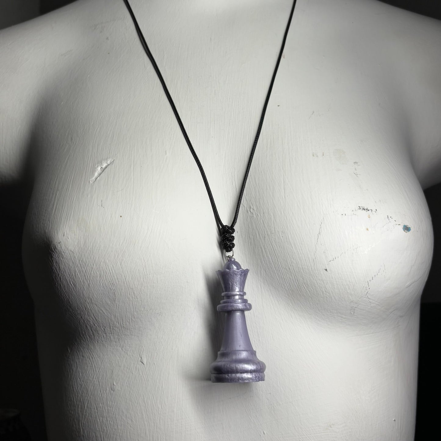 Purple Queen - Handmade Resin Chess Necklace