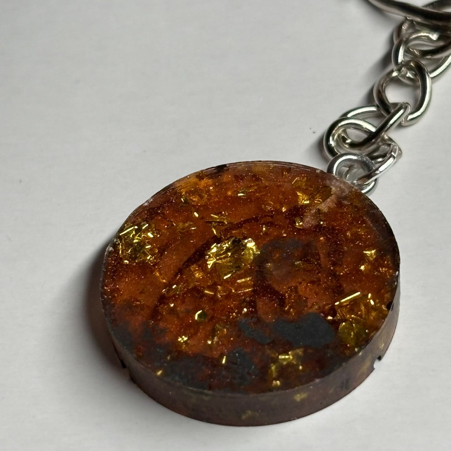 Royal Amber Knight - Handmade Resin Keychain