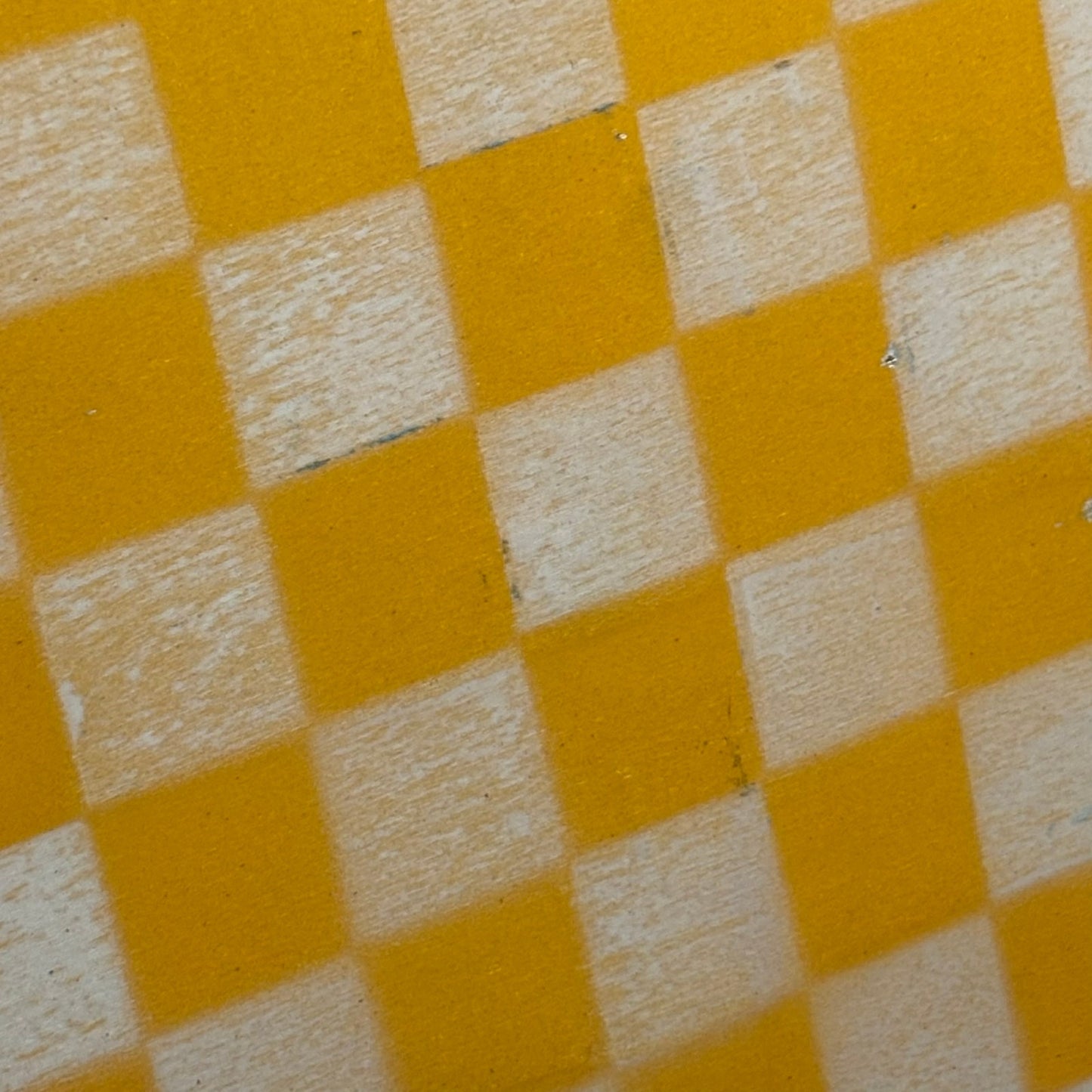 Yellow & White - Painted Thin Wooden Chess Board