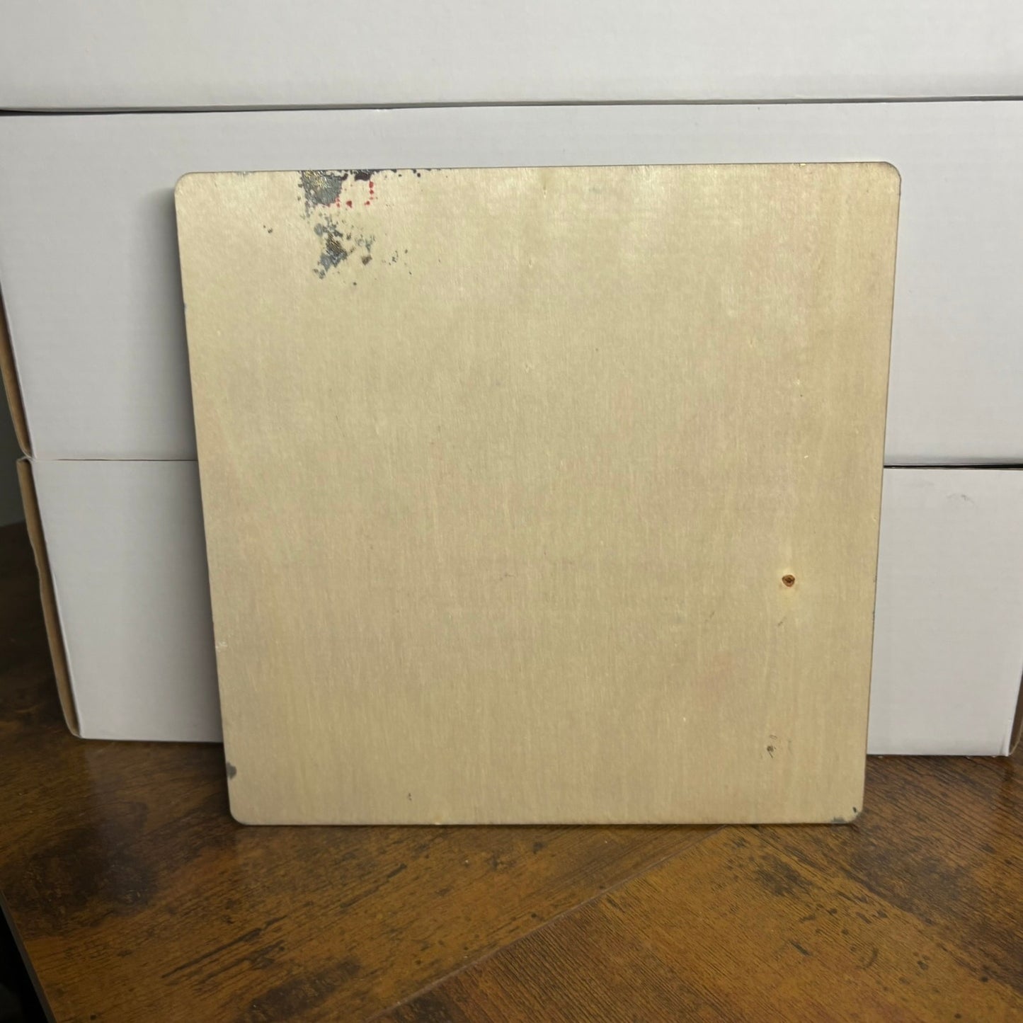 Golden White - Painted Thin Wooden Chess Board
