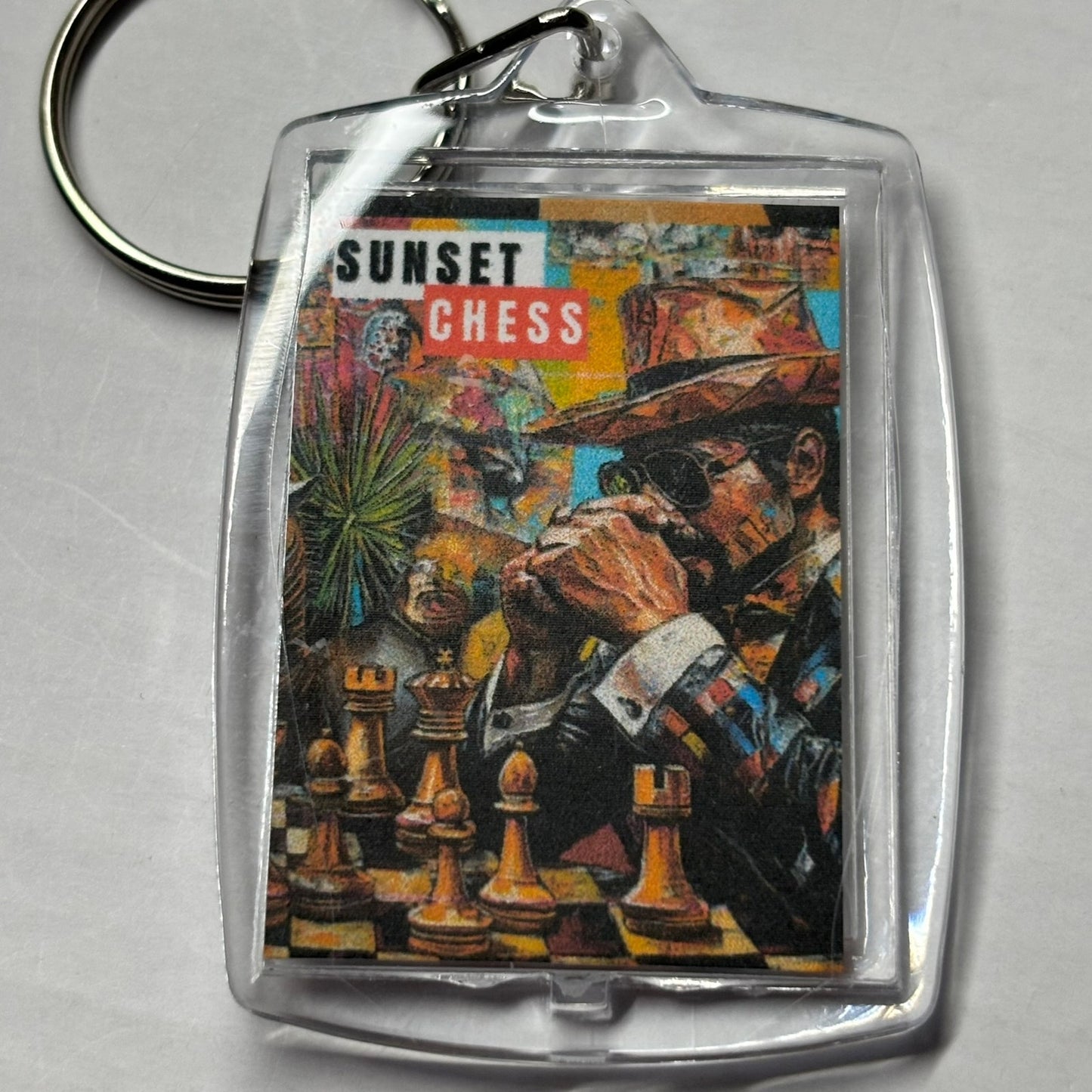 Cool Man - Chess  Photo Keychain