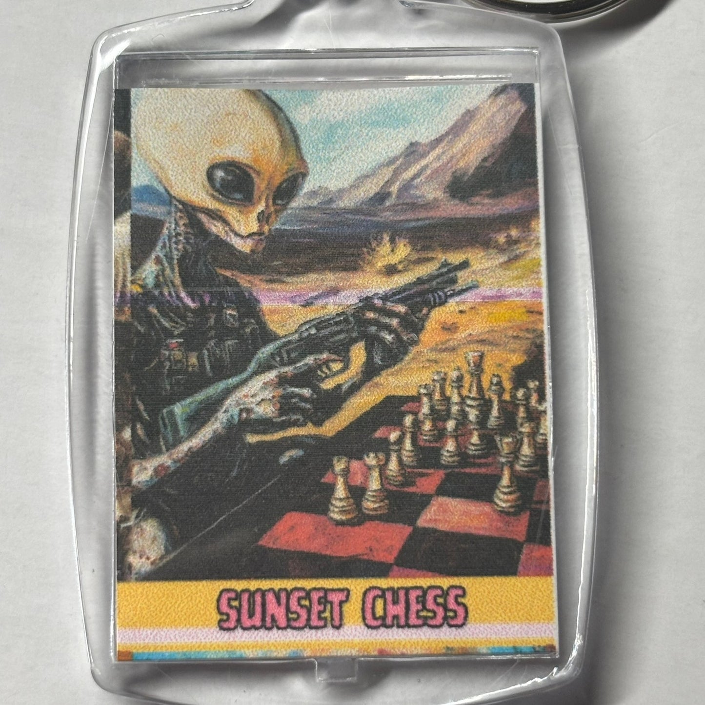 Loaded Alien - Chess  Photo Keychain