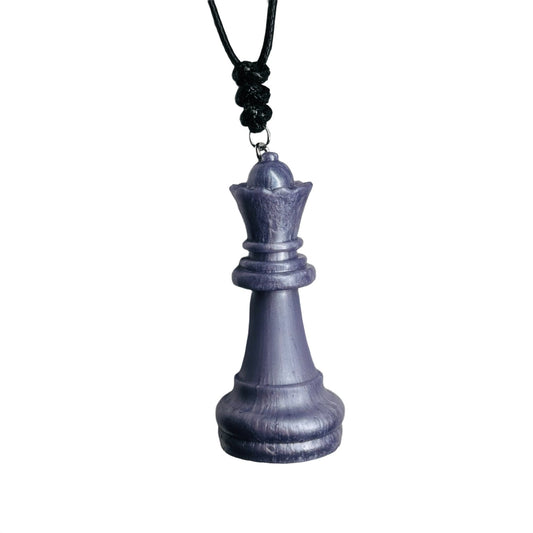 Purple Queen - Handmade Resin Chess Necklace