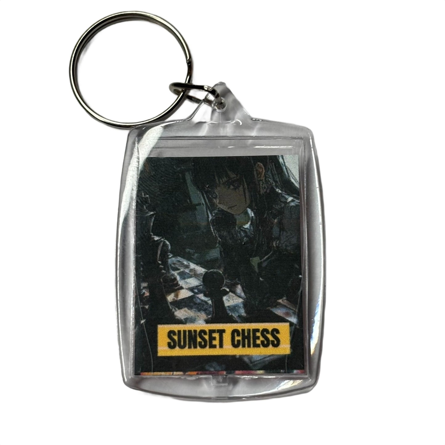 Anime Girl - Chess  Photo Keychain