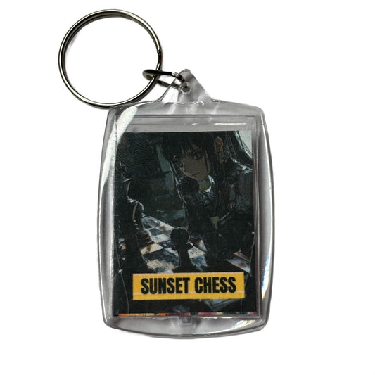 Anime Girl - Chess  Photo Keychain