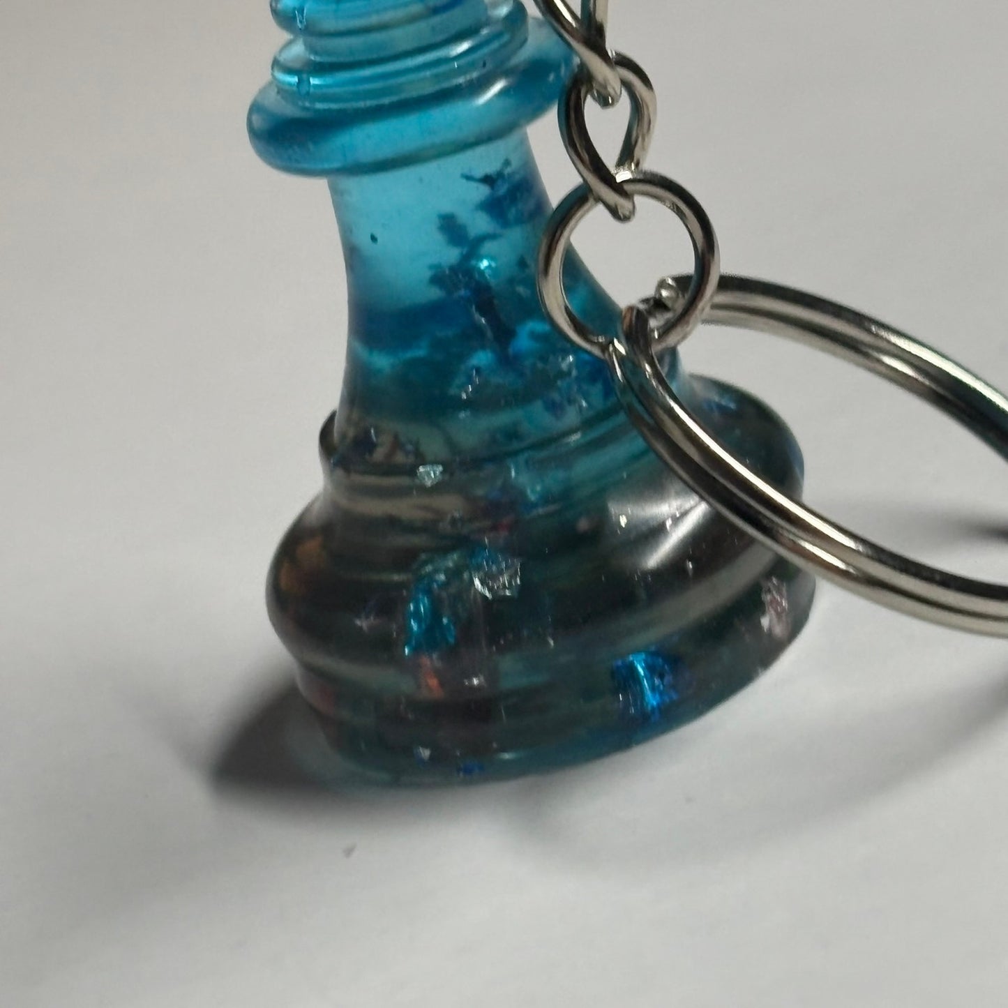 Blue Crystal Bishop - Handmade Resin Keychain