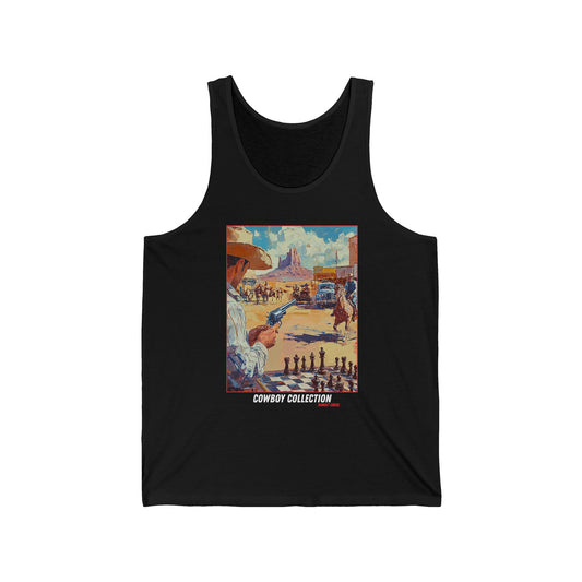 Backlot Shootout - Black Chess Tank Top