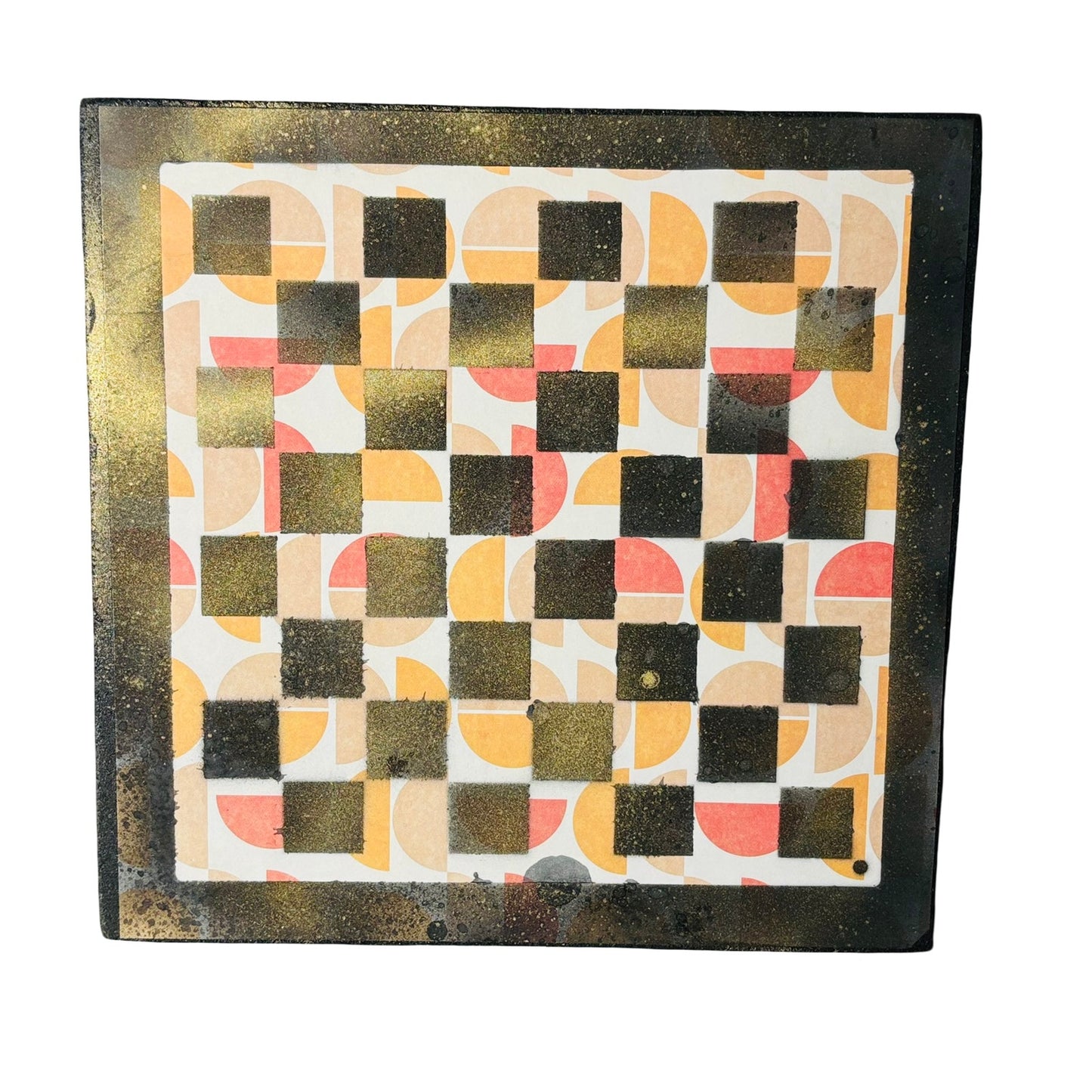 Golden Hue Peach Cream - Scrapbook Chess Board