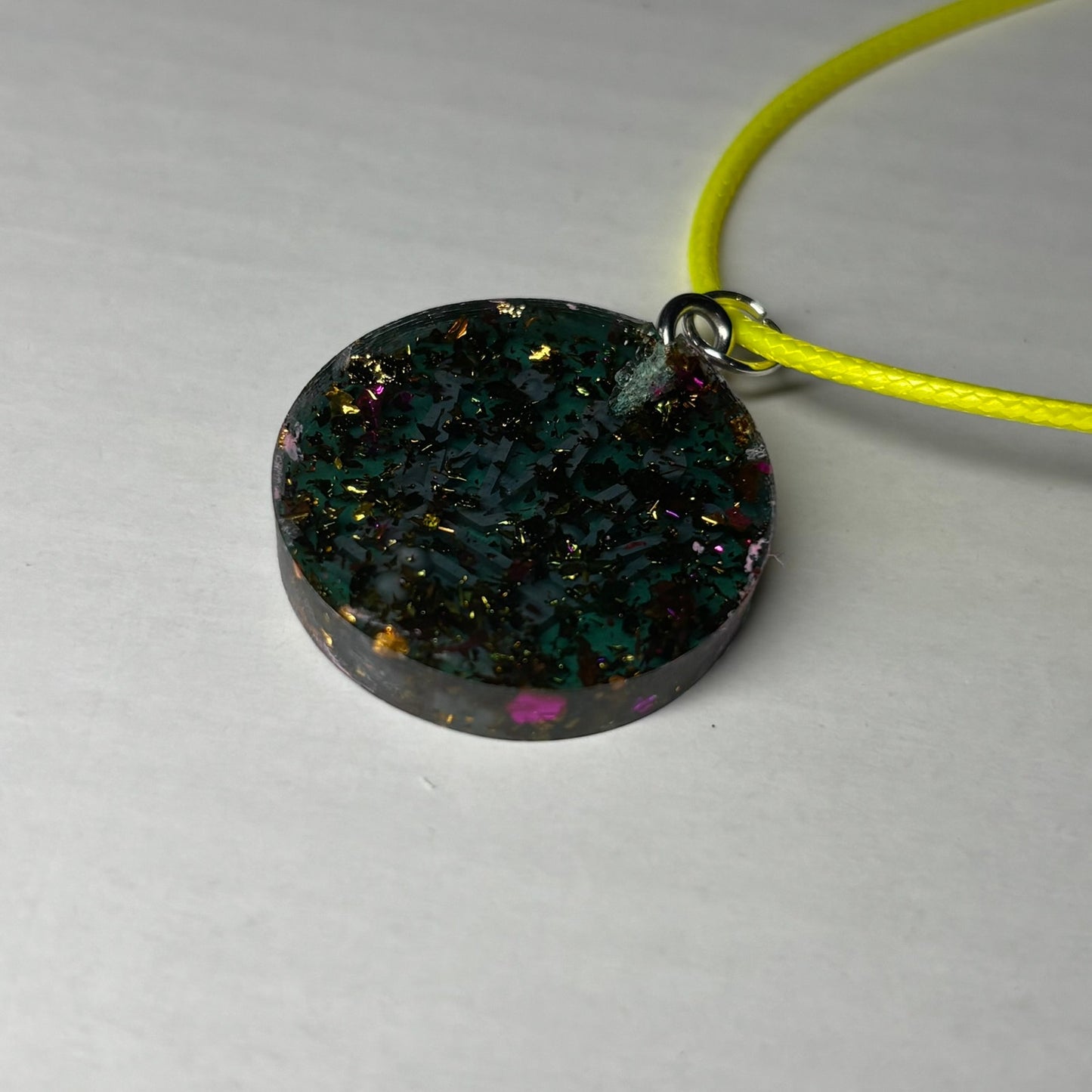 Pink Print Queen - Handmade Resin Chess Necklace