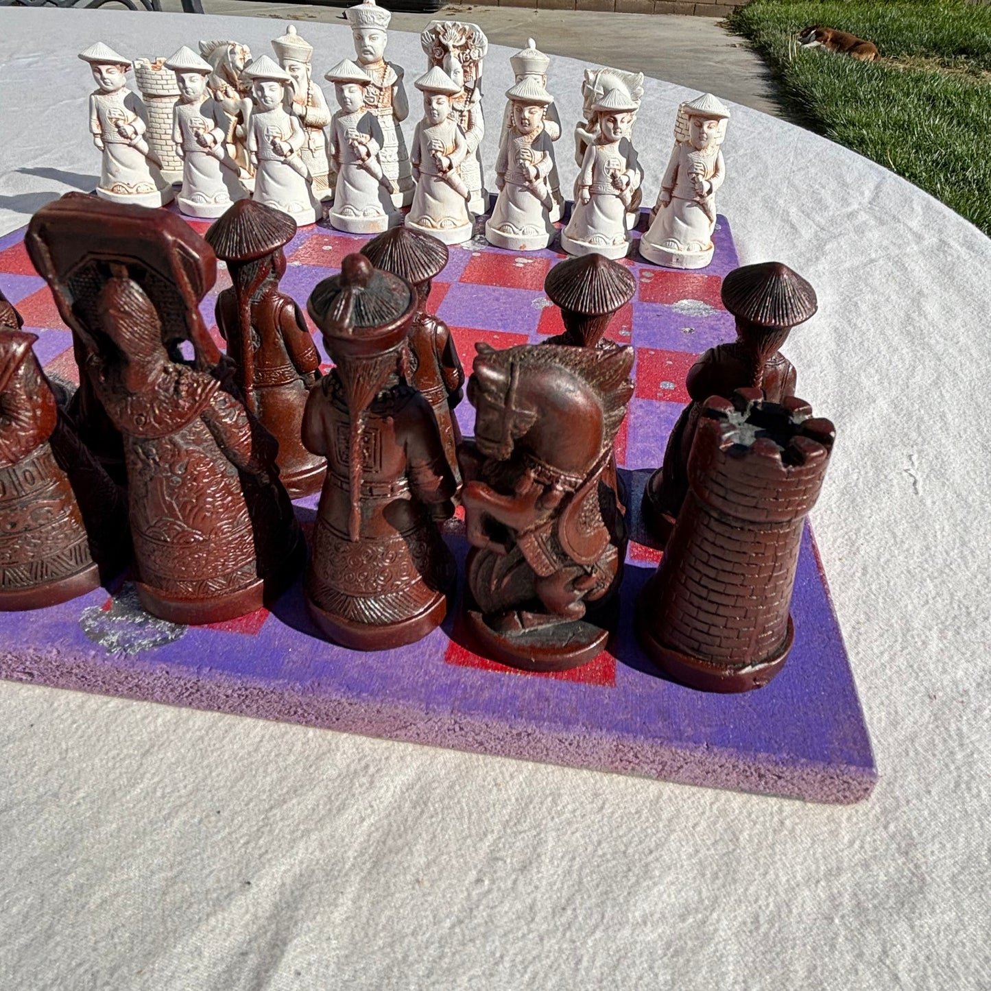 Purple Red Chrome Drip - Chinese Edition Chess Set
