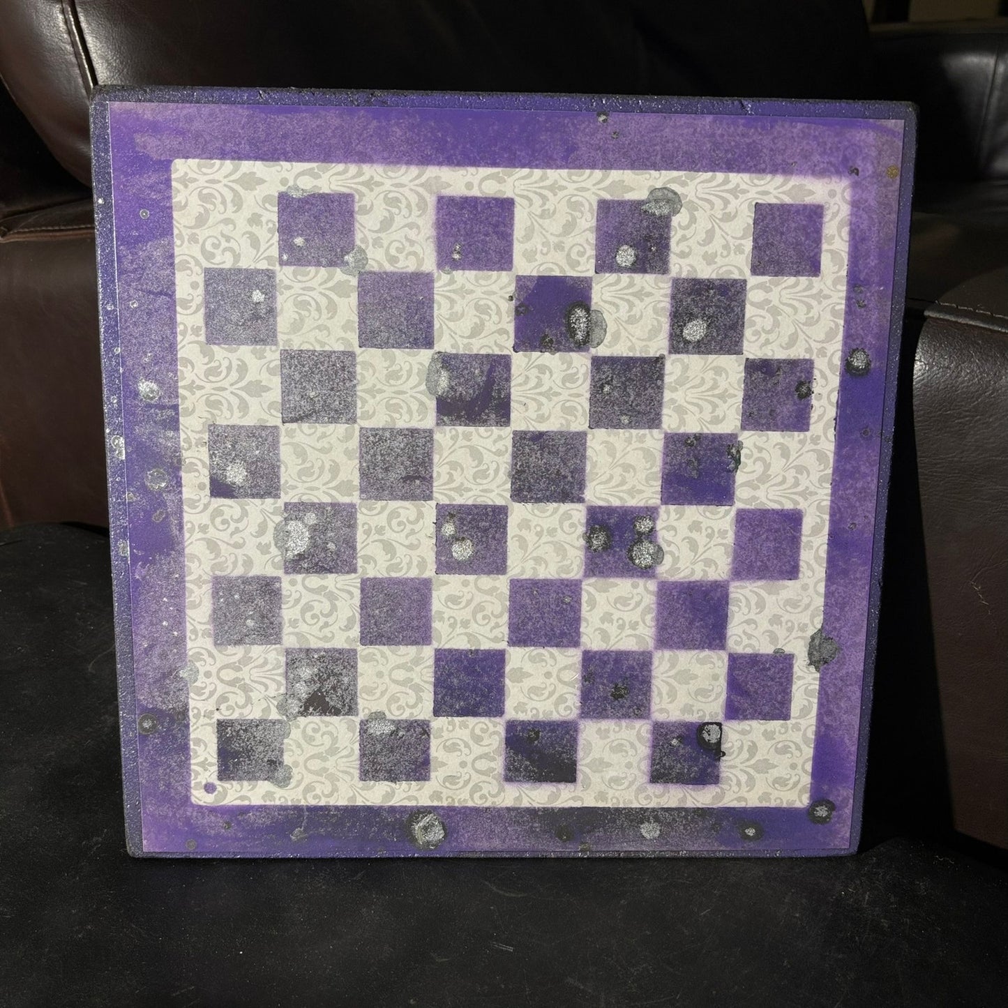Vintage Purple/Black - Scrapbook Chess Board