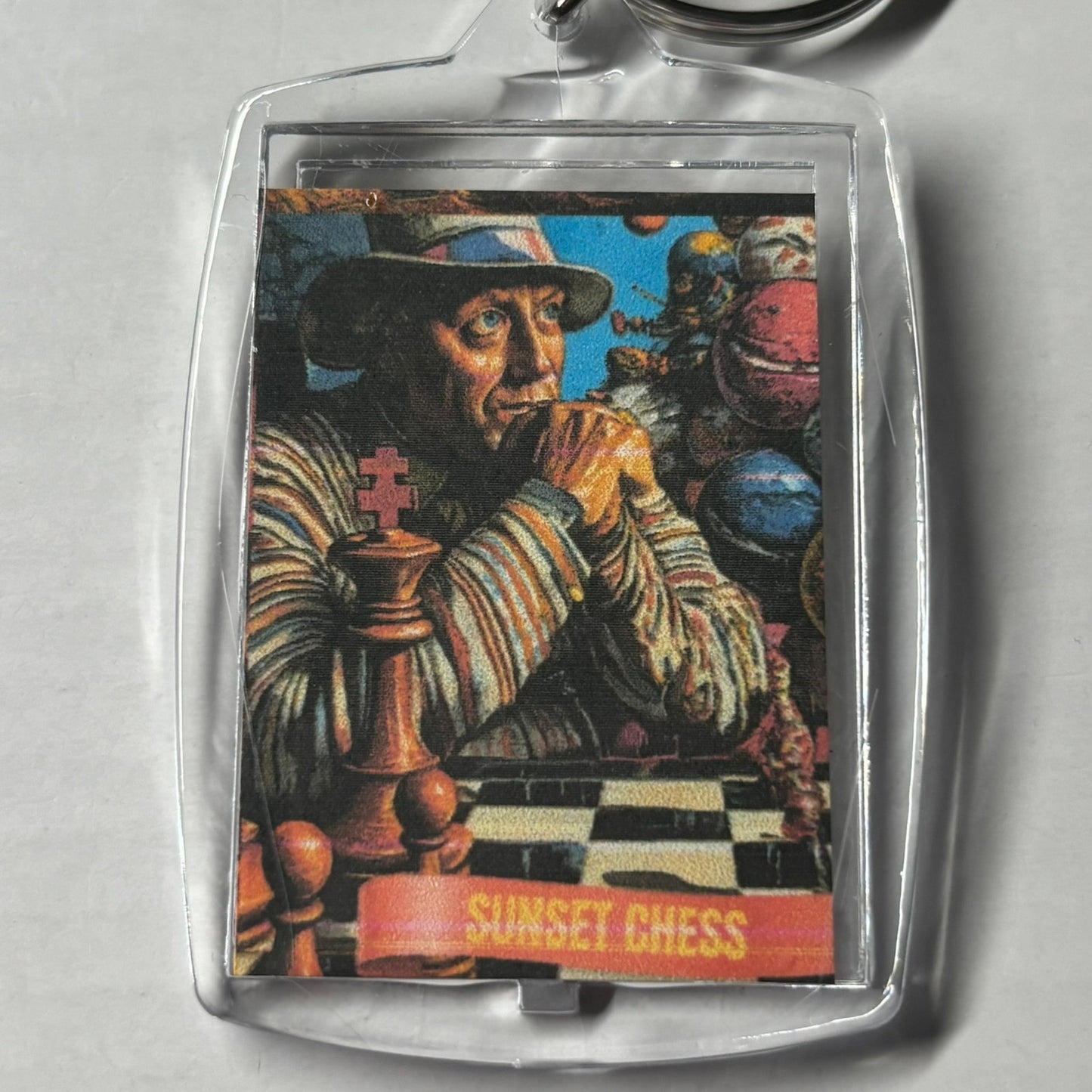 Looking Ahead- Chess  Photo Keychain