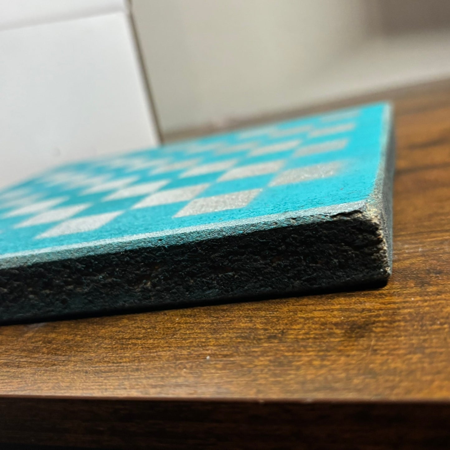 Chrome Blue - Painted Double Sided Chess Board