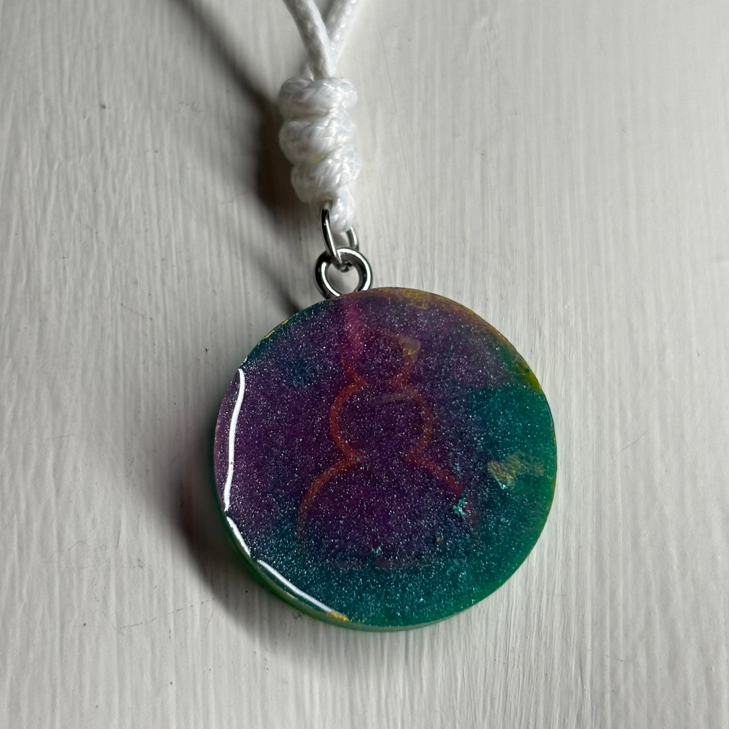 Splendid Green Pawn - Handmade Resin Chess Necklace