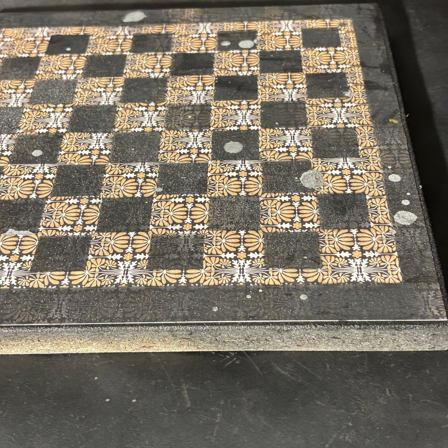 Vintage Black & Brown - Scrapbook Chess Board