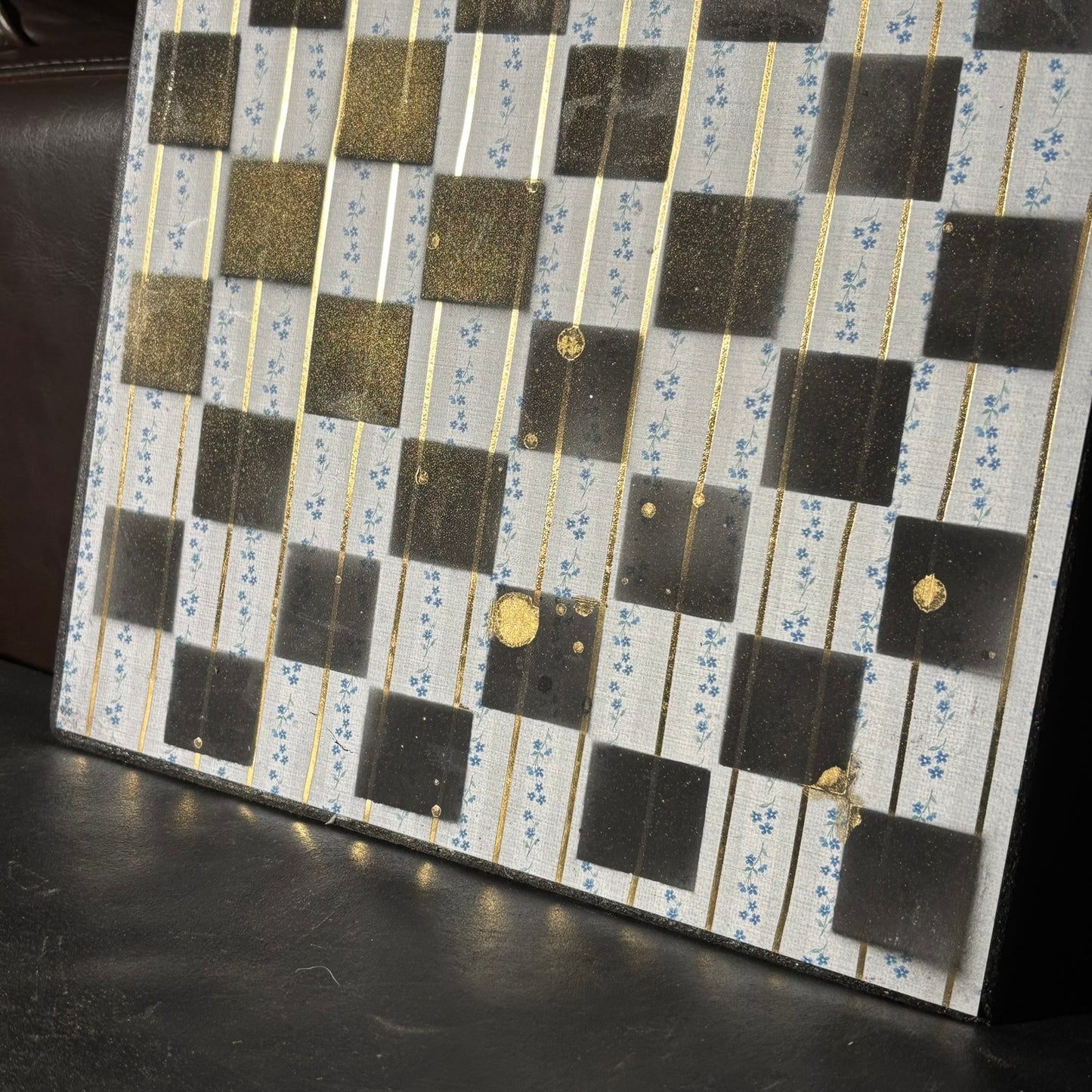 Golden Blue/White - Scrapbook Chess Board