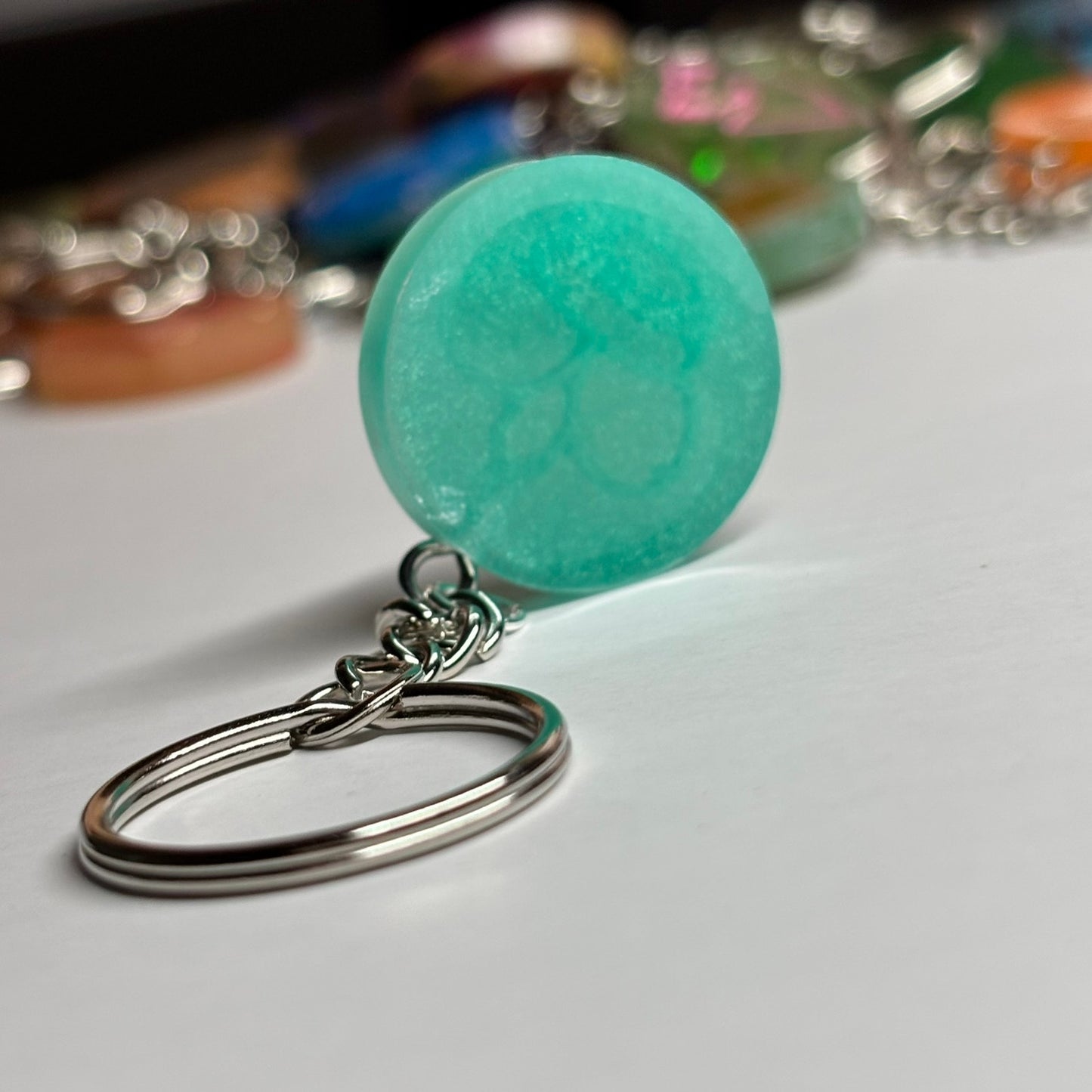 Vibrant Green King - Handmade Resin Keychain