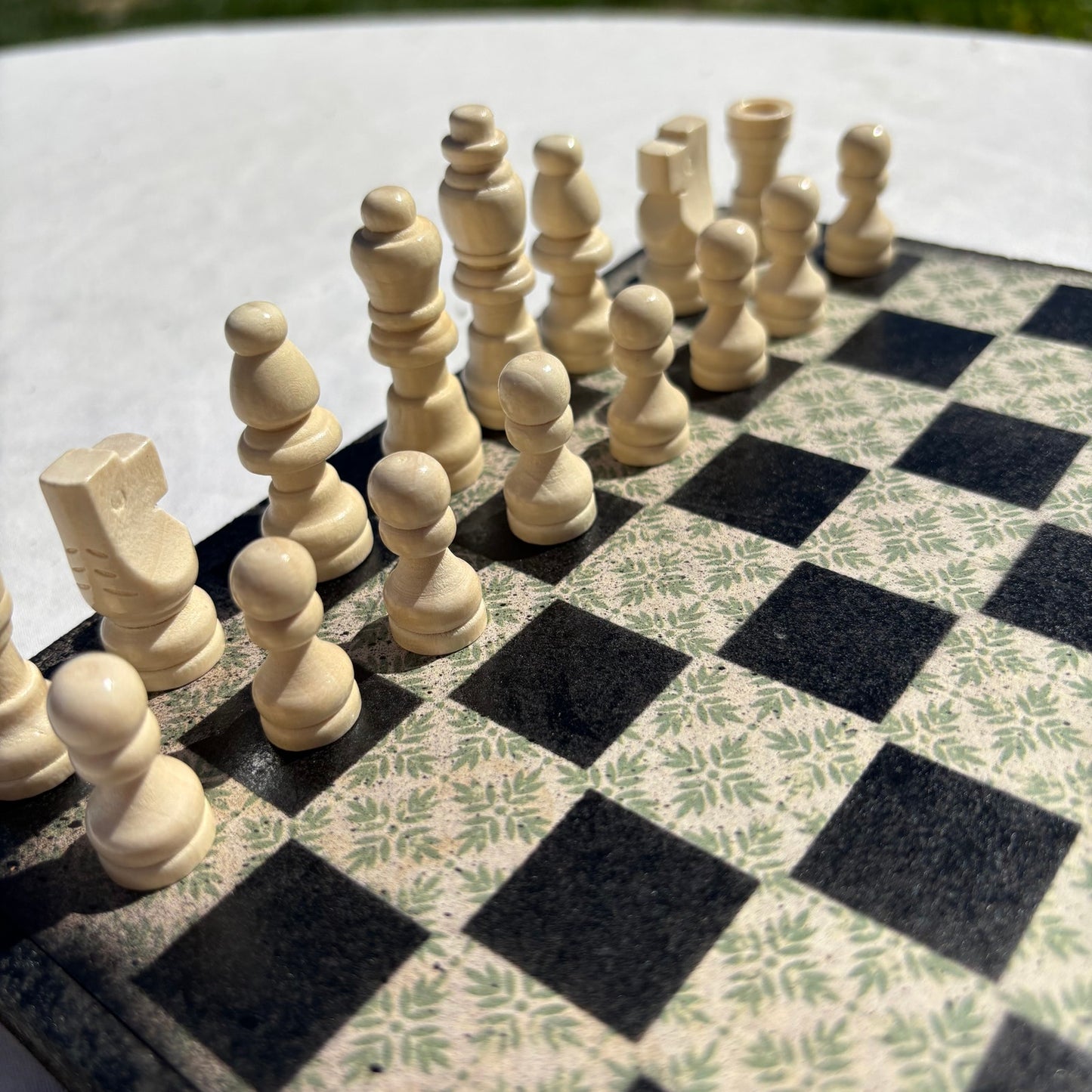 Vintage Green - Scrapbook Chess Set