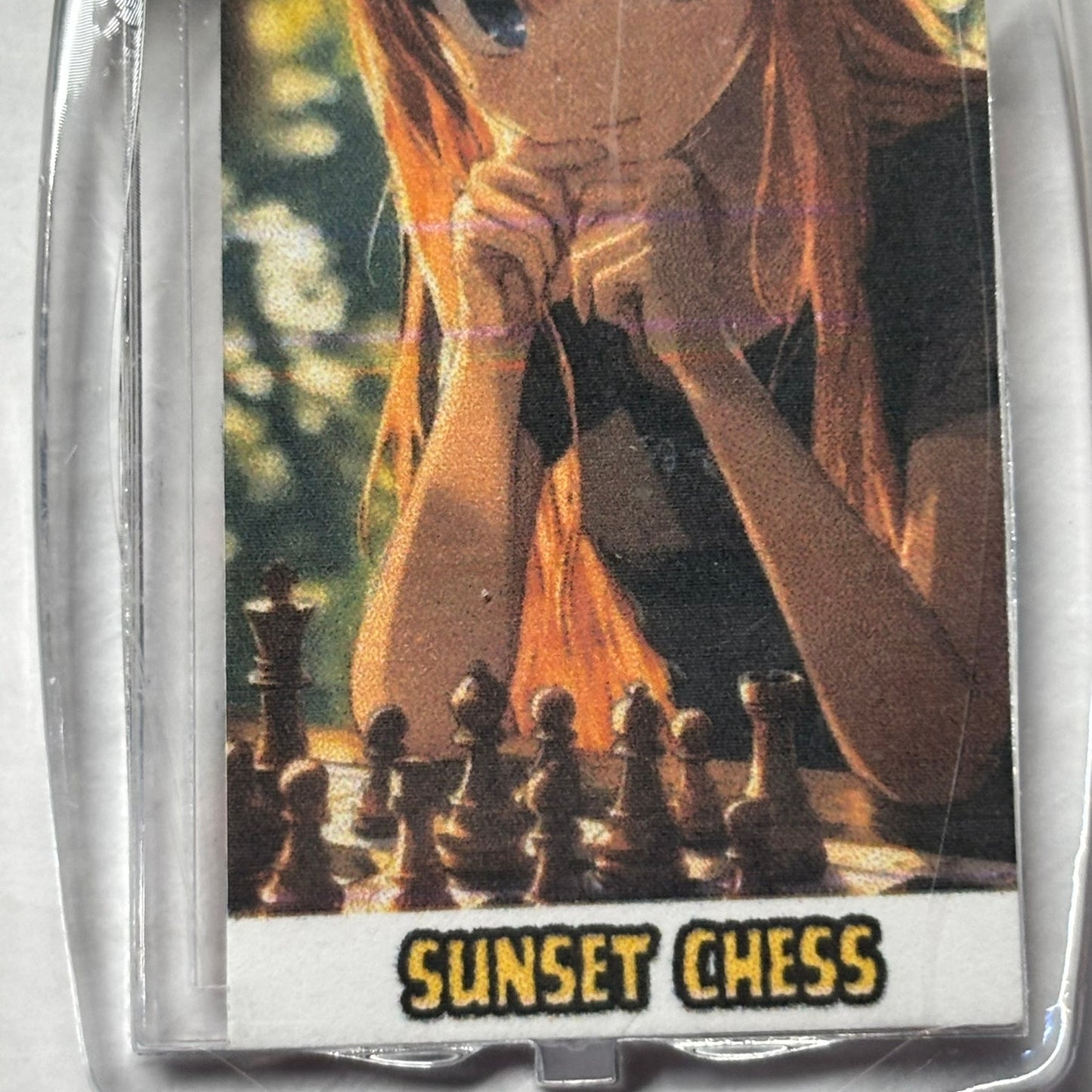 Anime Girl - Chess  Photo Keychain