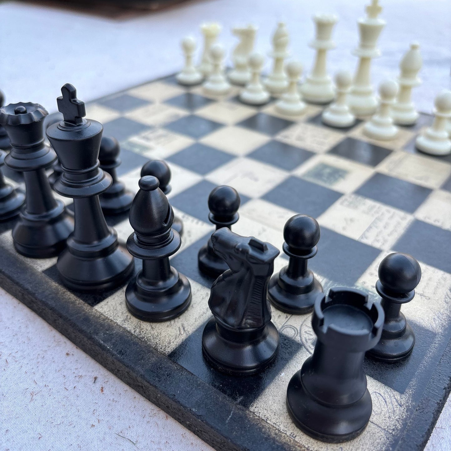 Old School Vintage - Scrapbook Chess Set