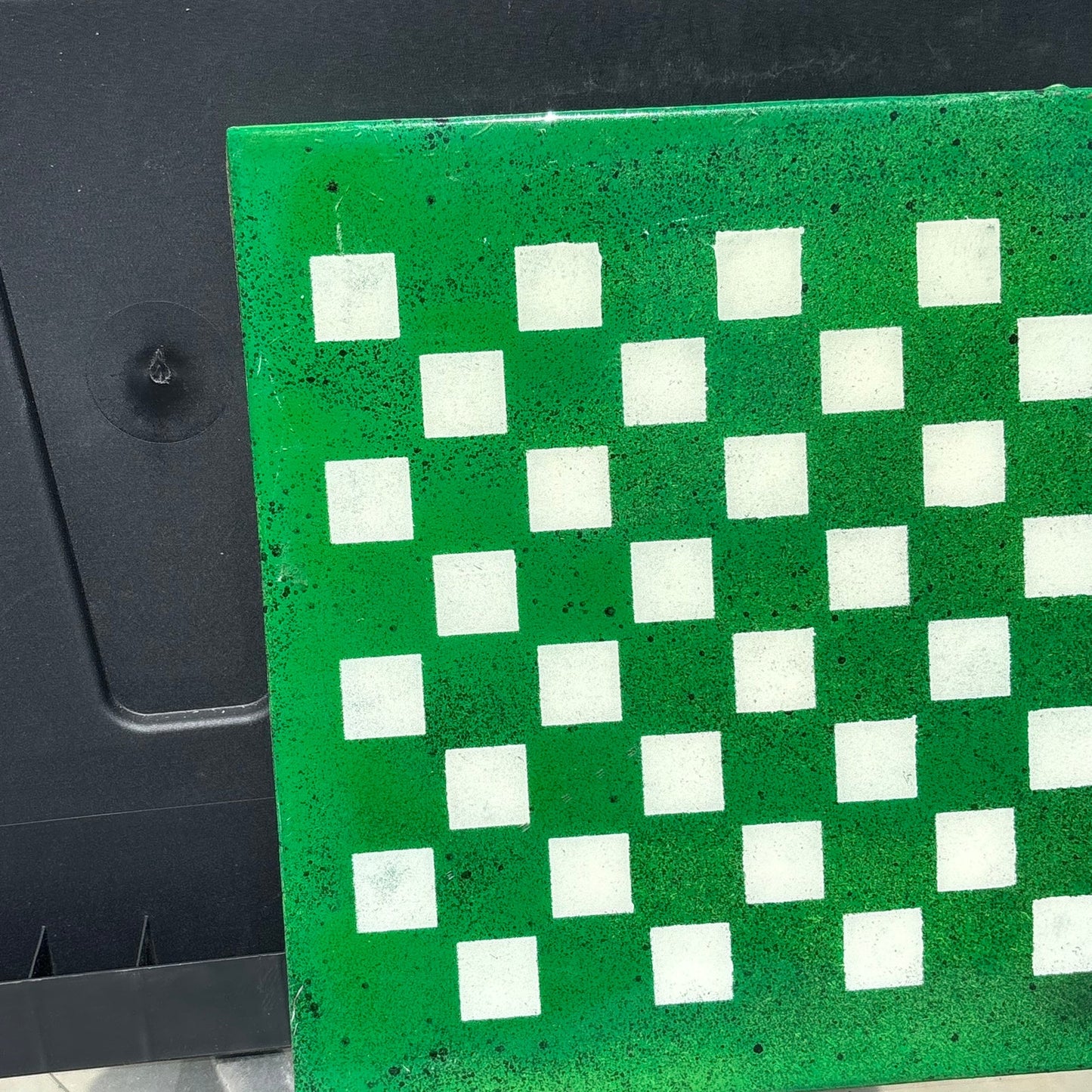 Cool Green - Resin Coated Chess Board