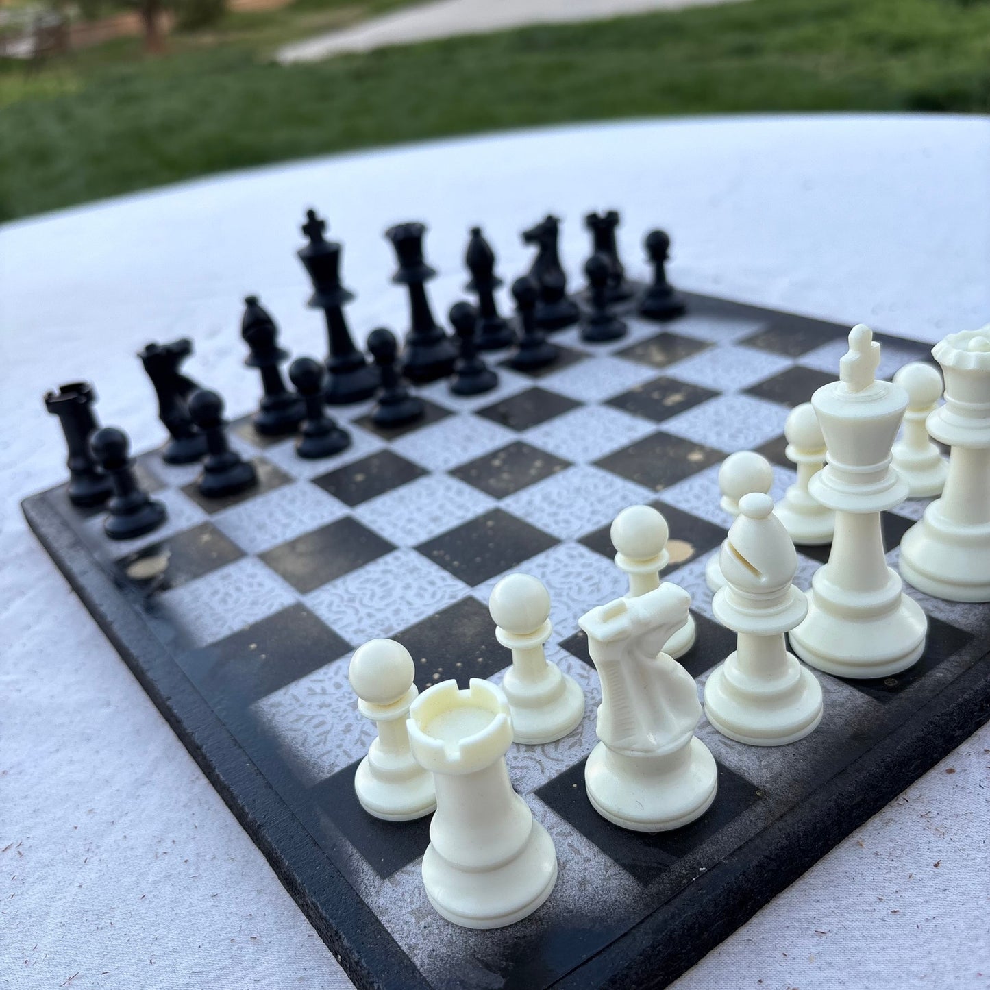 Vintage Golden Drip - Scrapbook Chess Set