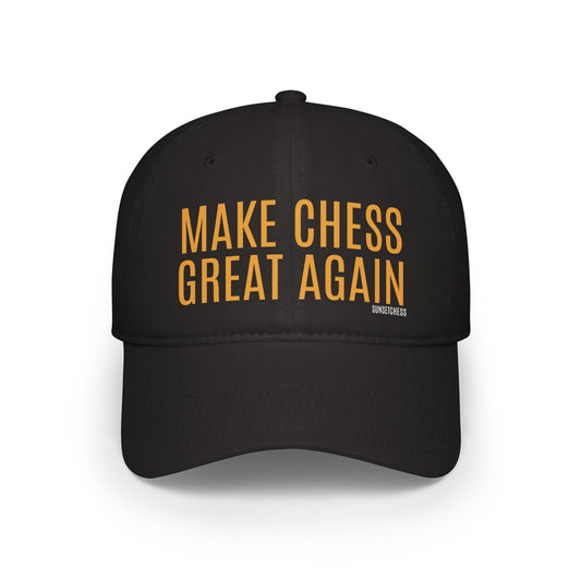 Make Chess Great Again - Sunset Chess Black Baseball Cap
