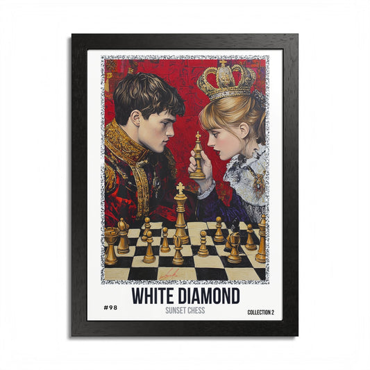 White Diamond - Collection 2 Card #98 - Sunset Card Poster Framed 12"x16"