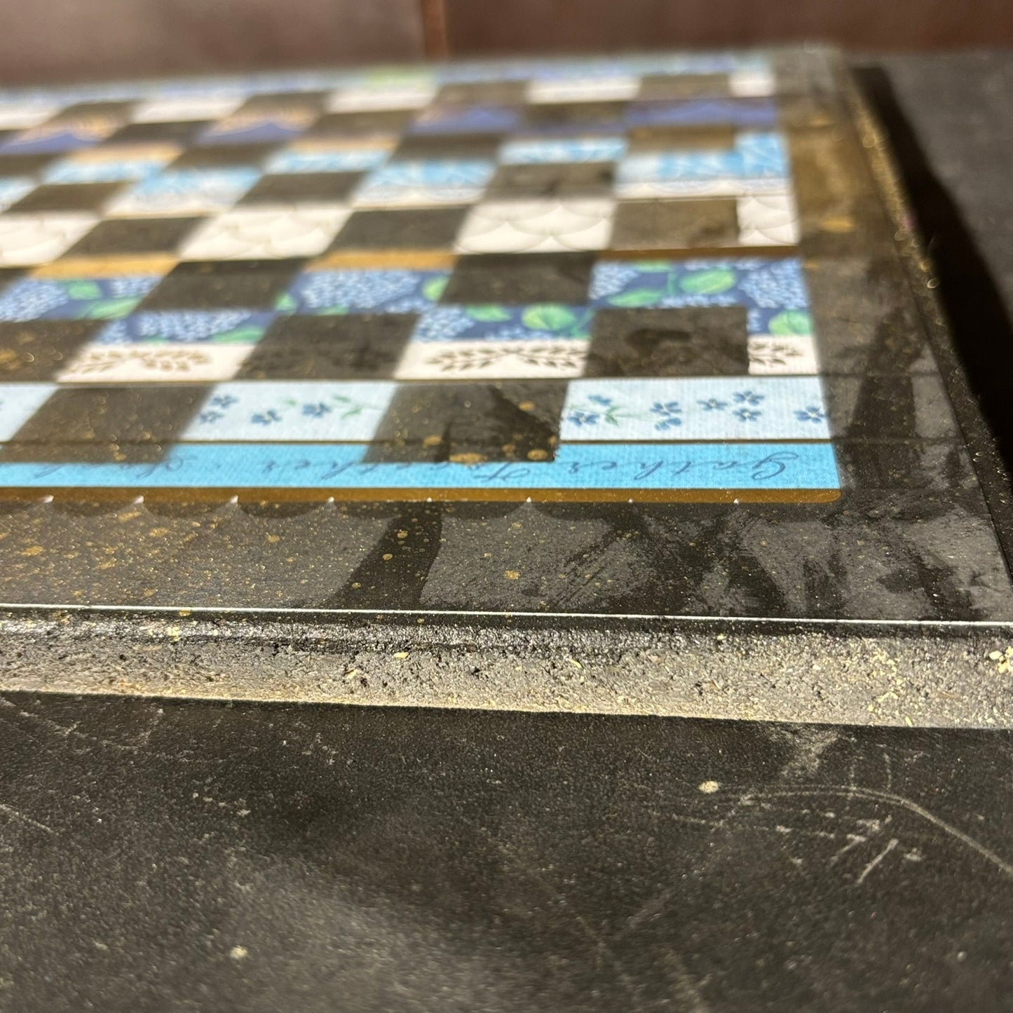Seas Gold Blue - Scrapbook Chess Board