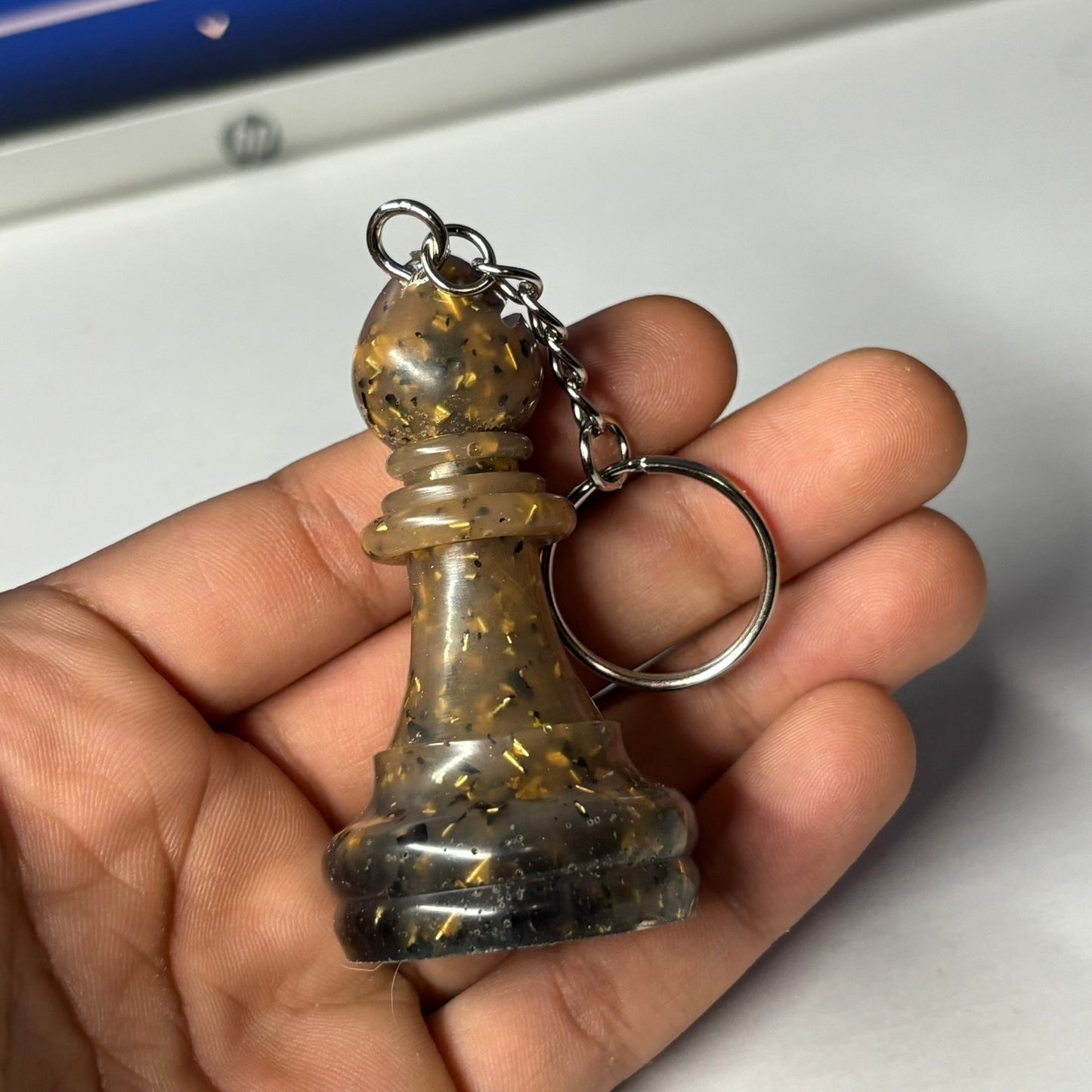 Supreme Brown Bishop - Handmade Resin Keychain - Large Edition
