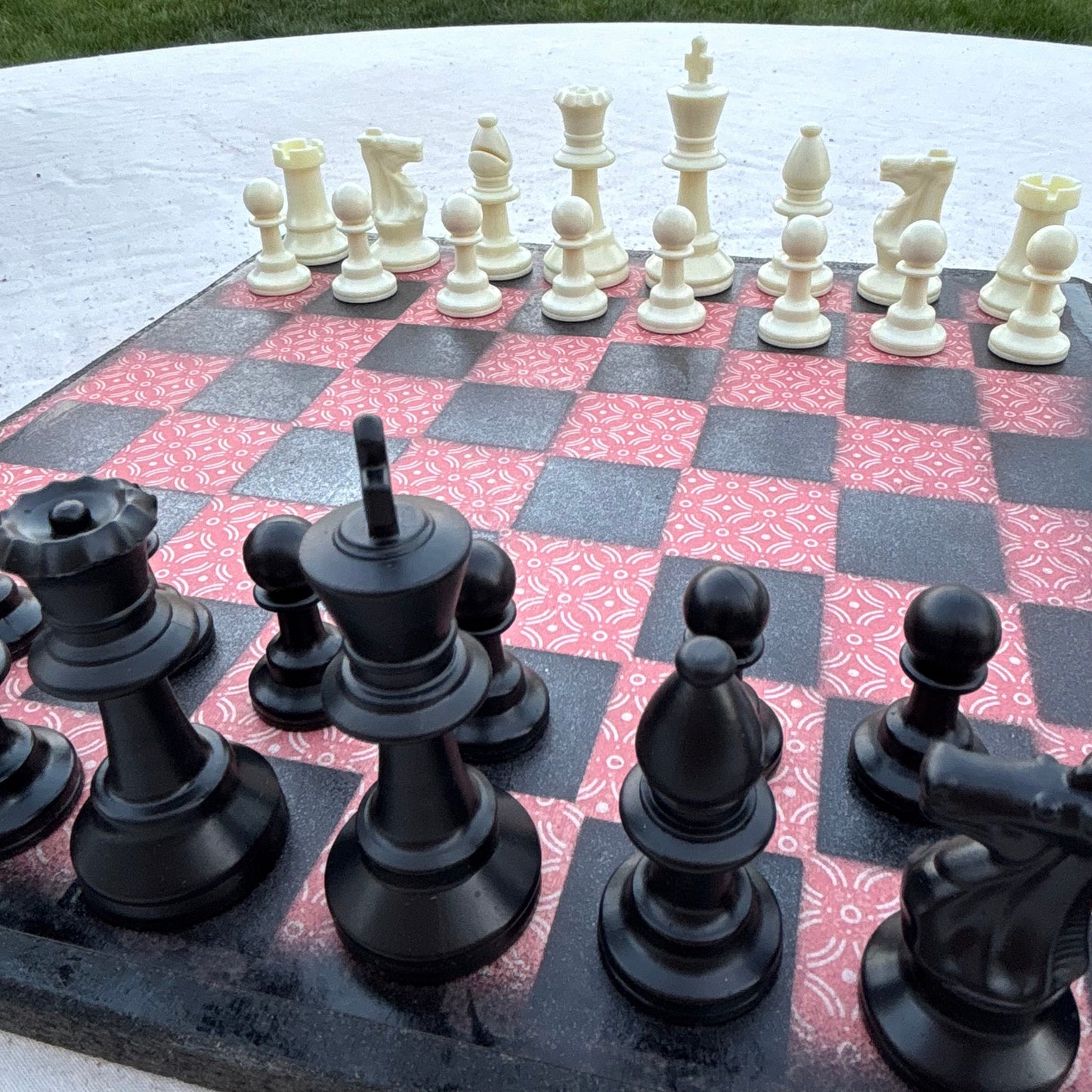 Vintage Red - Scrapbook Chess Set