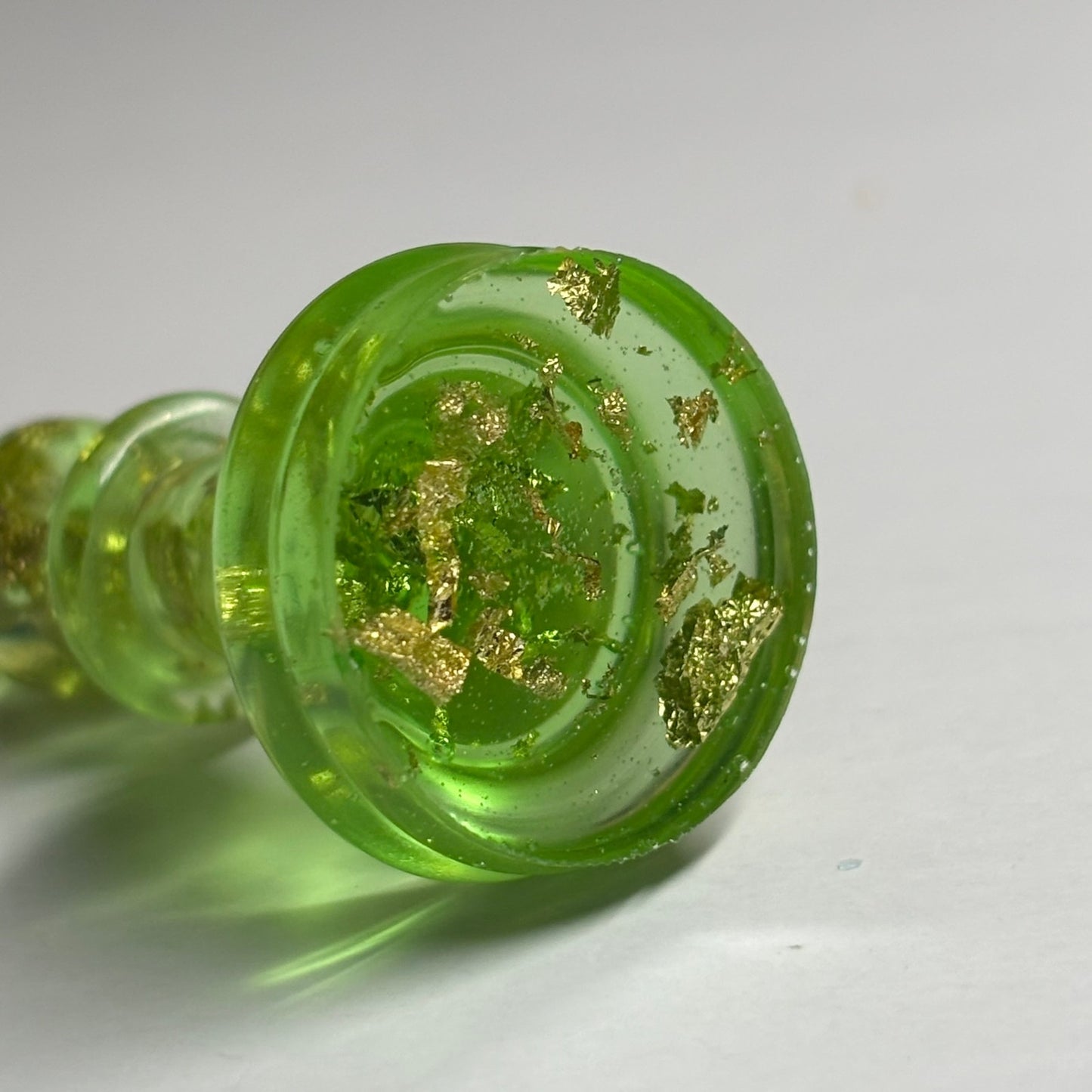 Lime Gold Bishop - Handmade Resin Keychain